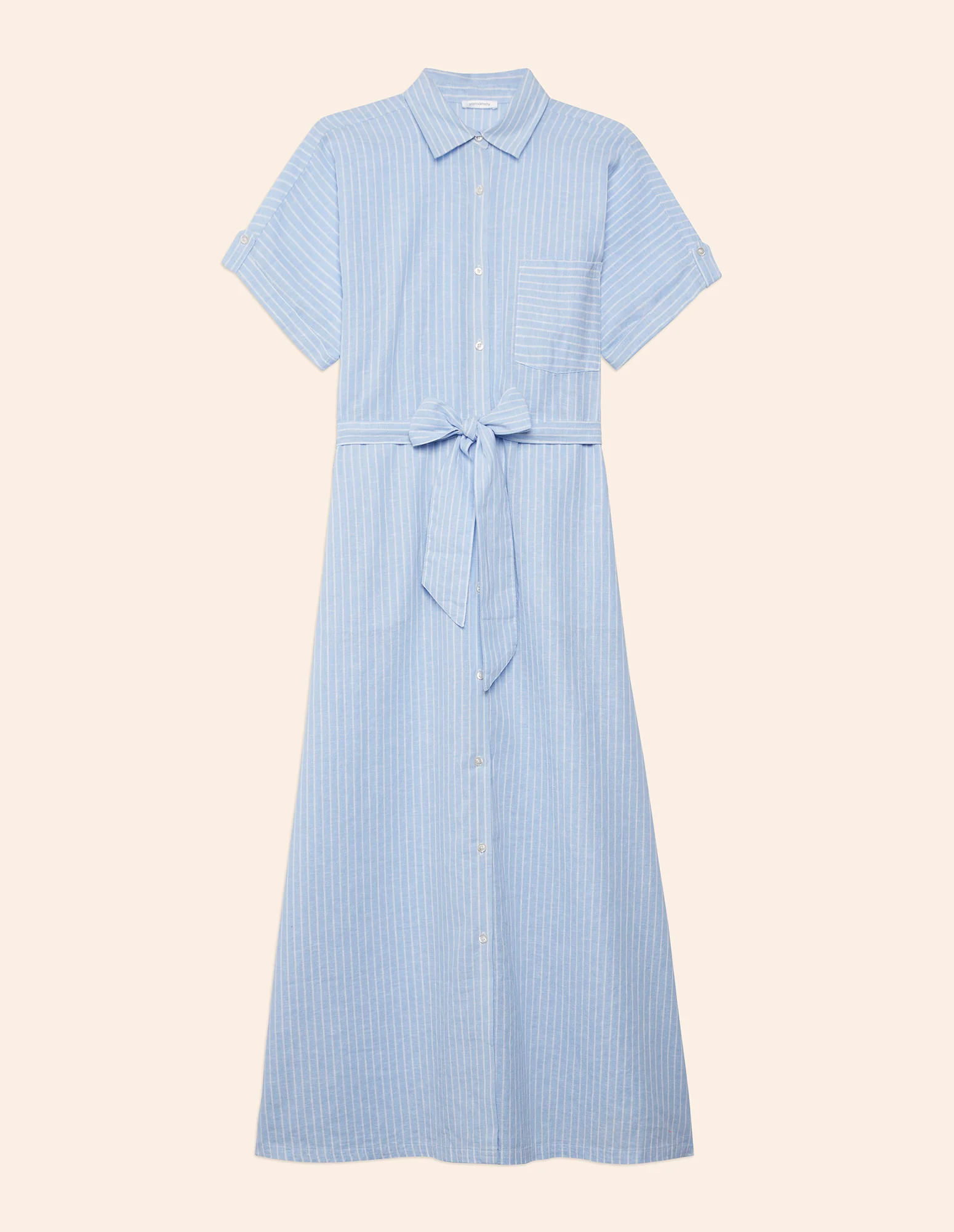 Abito lungo tinta unita Cotton Linen - Image 9