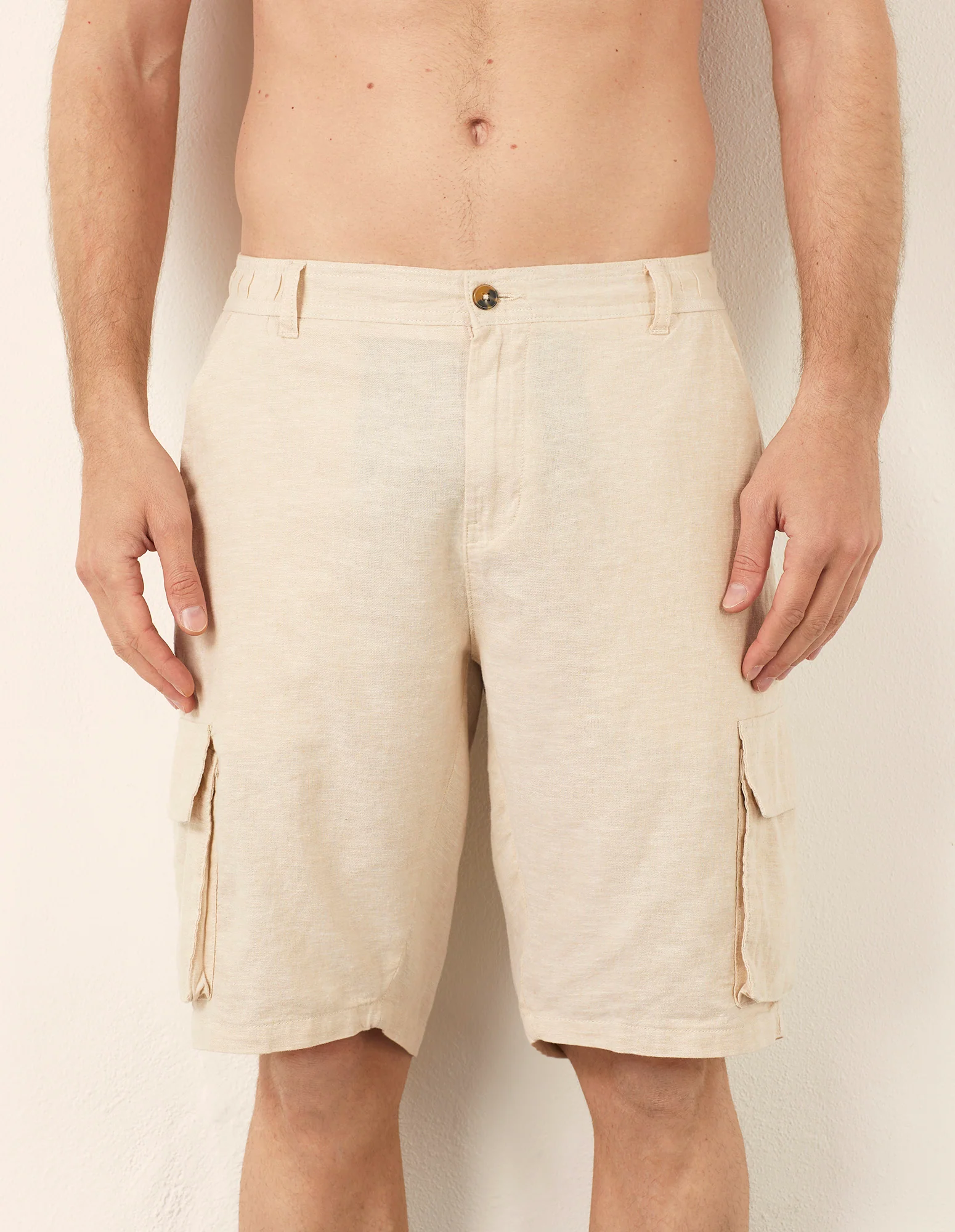 Bermuda modello cargo Cotton Linen - Image 7