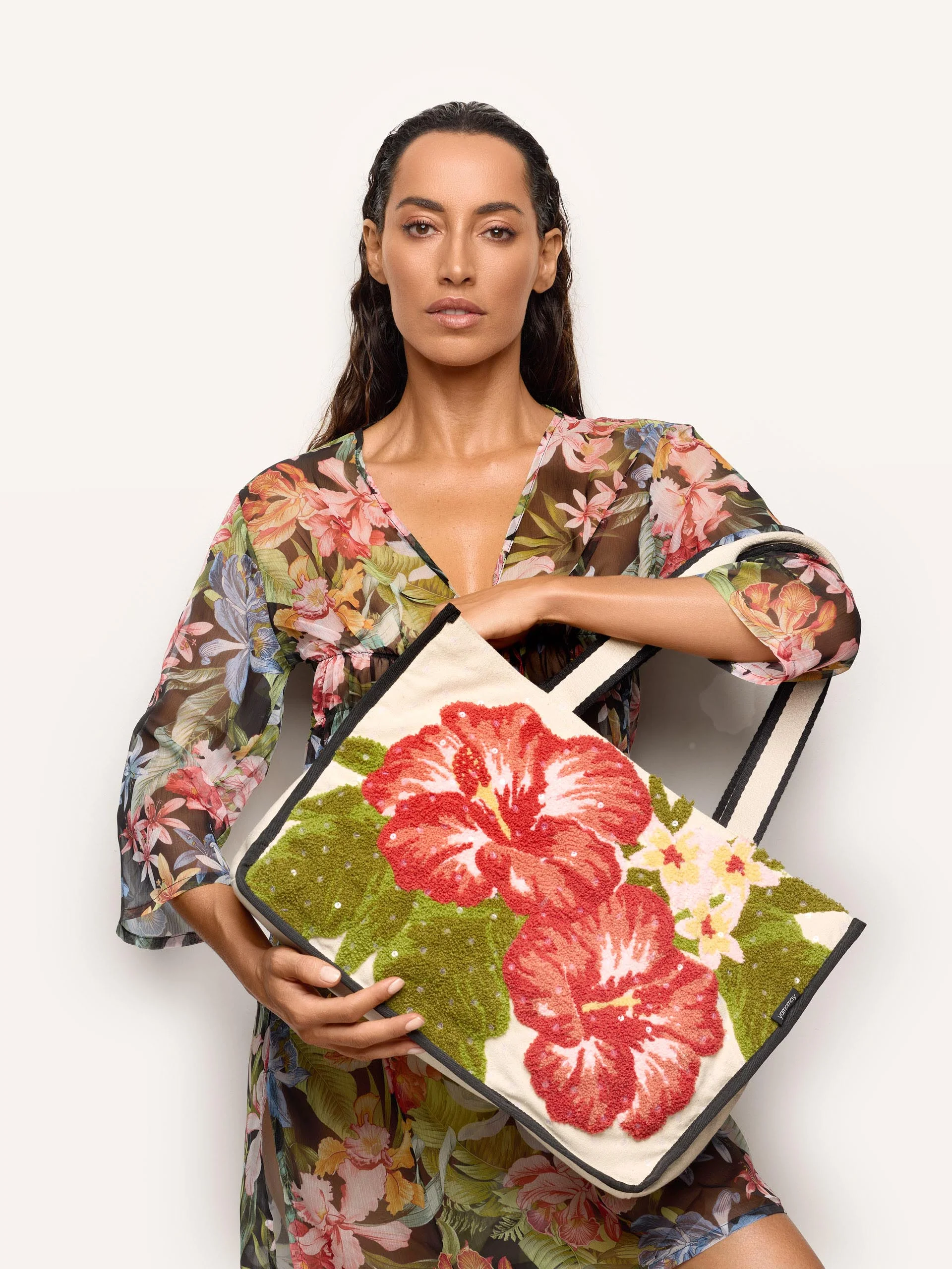 Borsa in canvas  31x42 cm - Tahiti