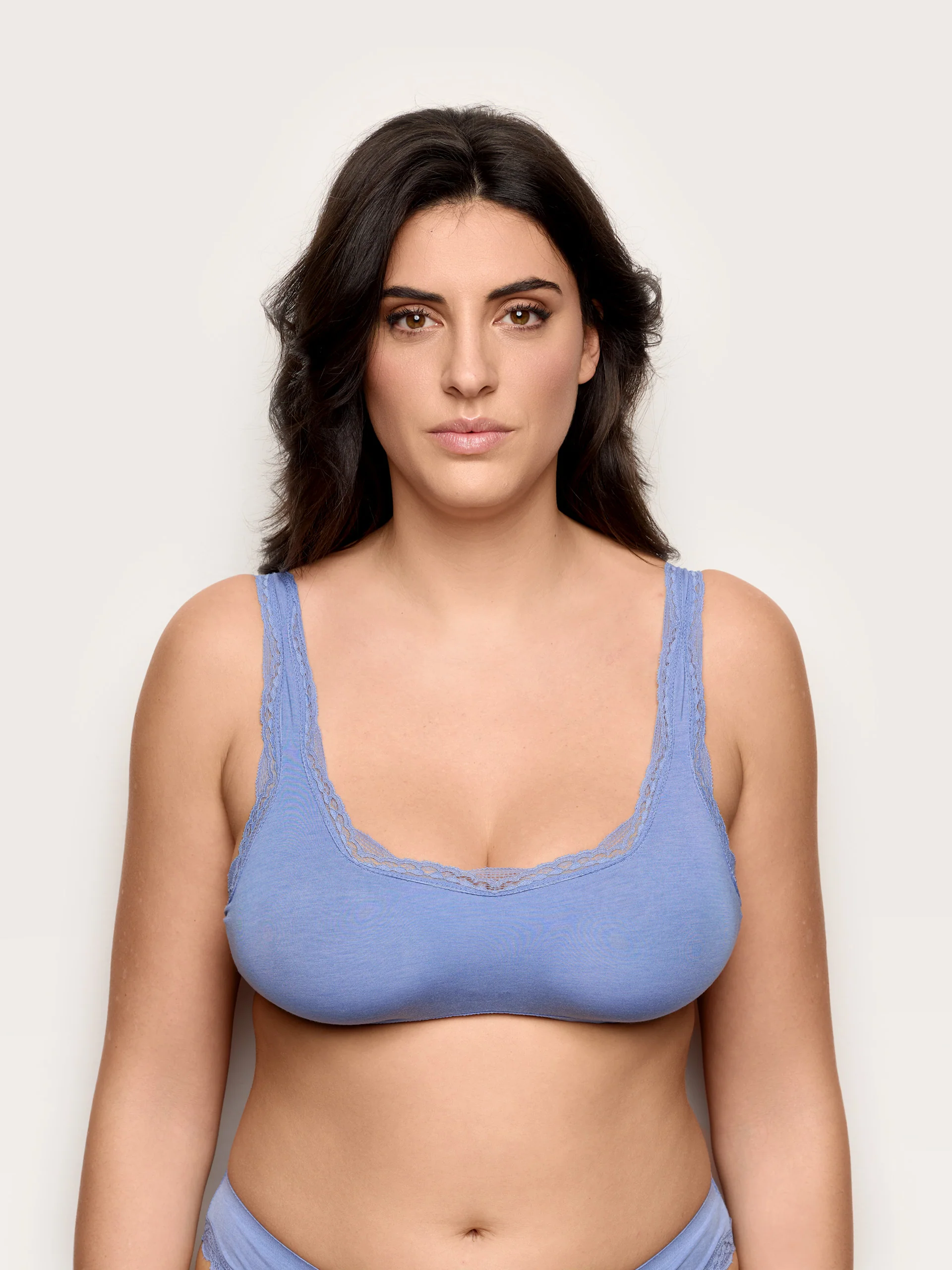 Bralette sfoderata con ferretto flessibile TENCEL™ Modal con seta - Image 2