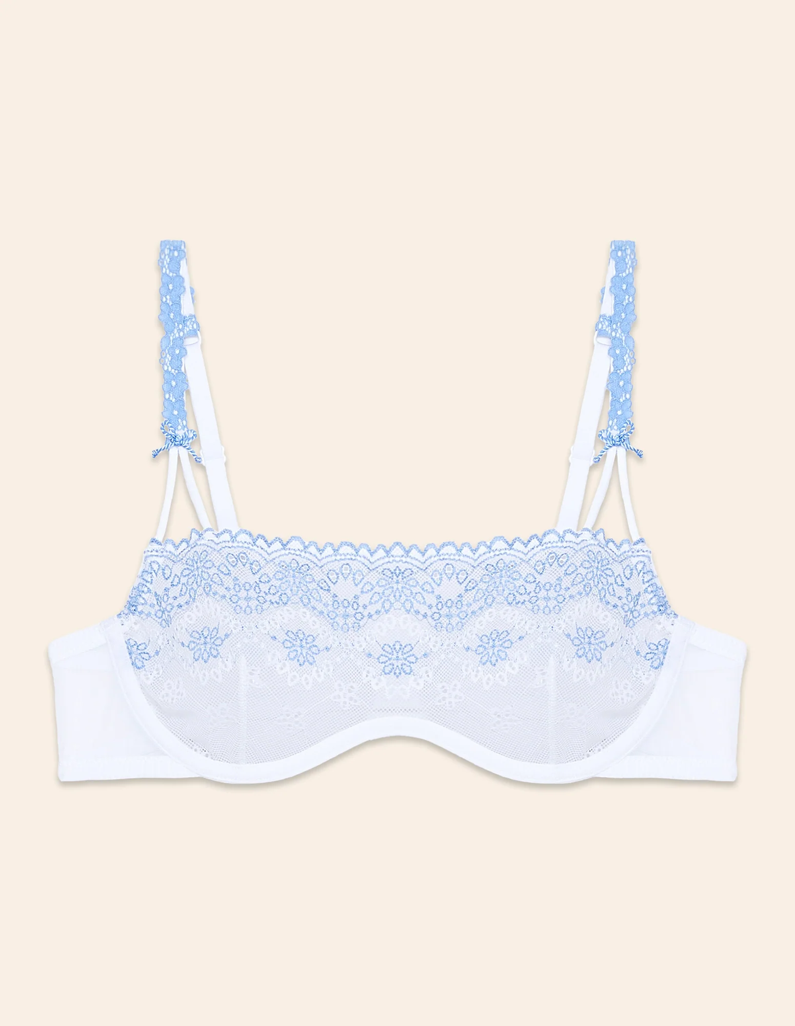 Bralette sfoderata con ferretto in pizzo ricamato Corine - Image 4