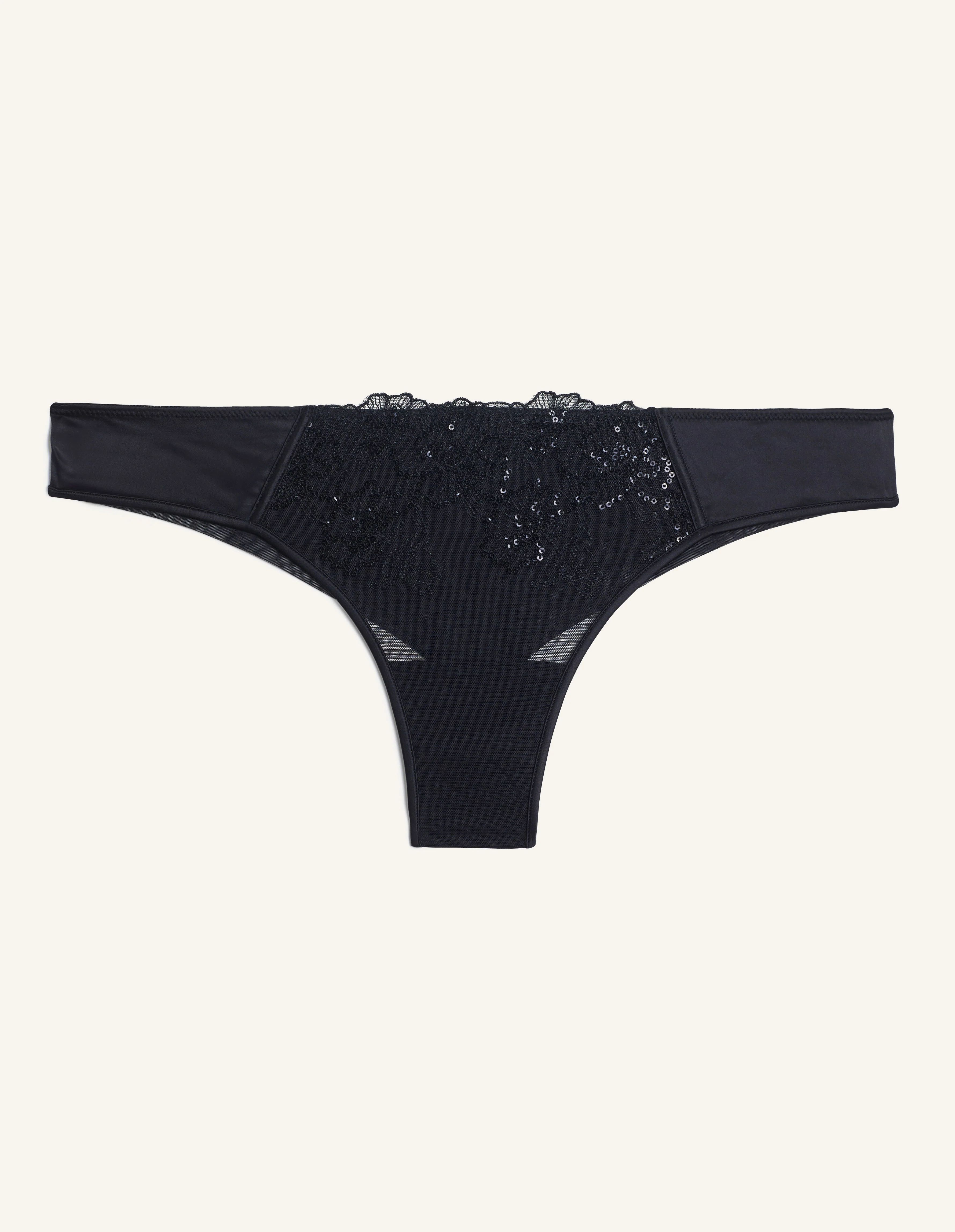 Brasiliana in tulle ricamato e raso Black Elegance - Image 6