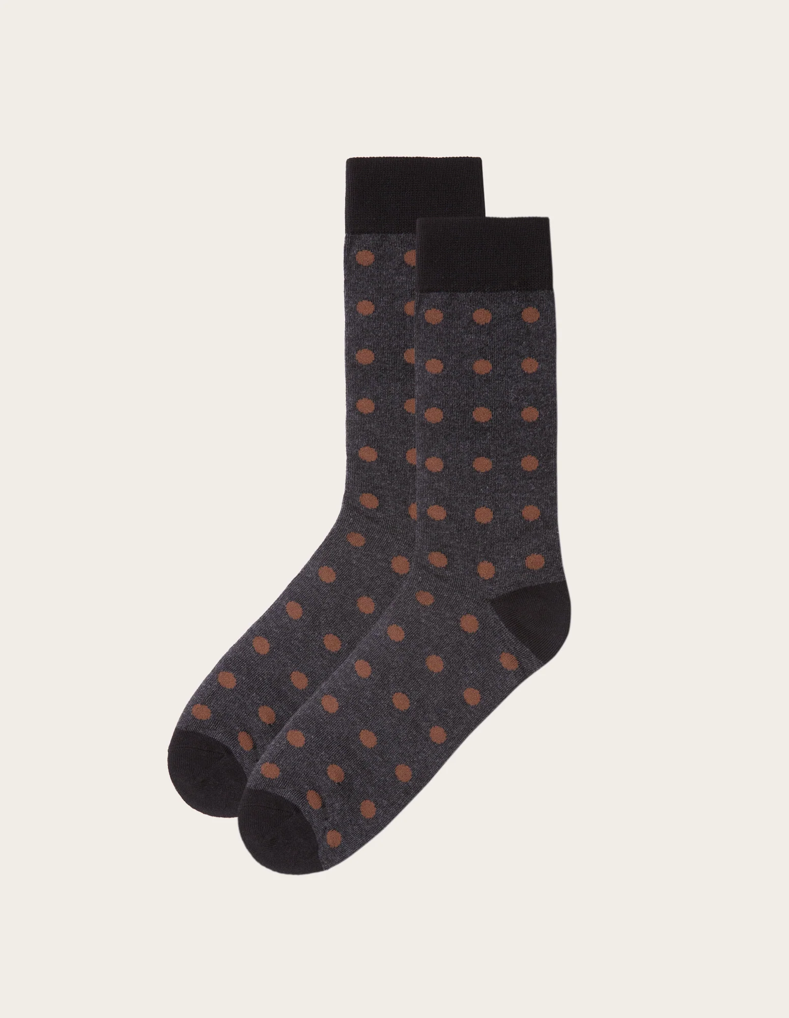 Calze corte da uomo beige con pois colorati Funny