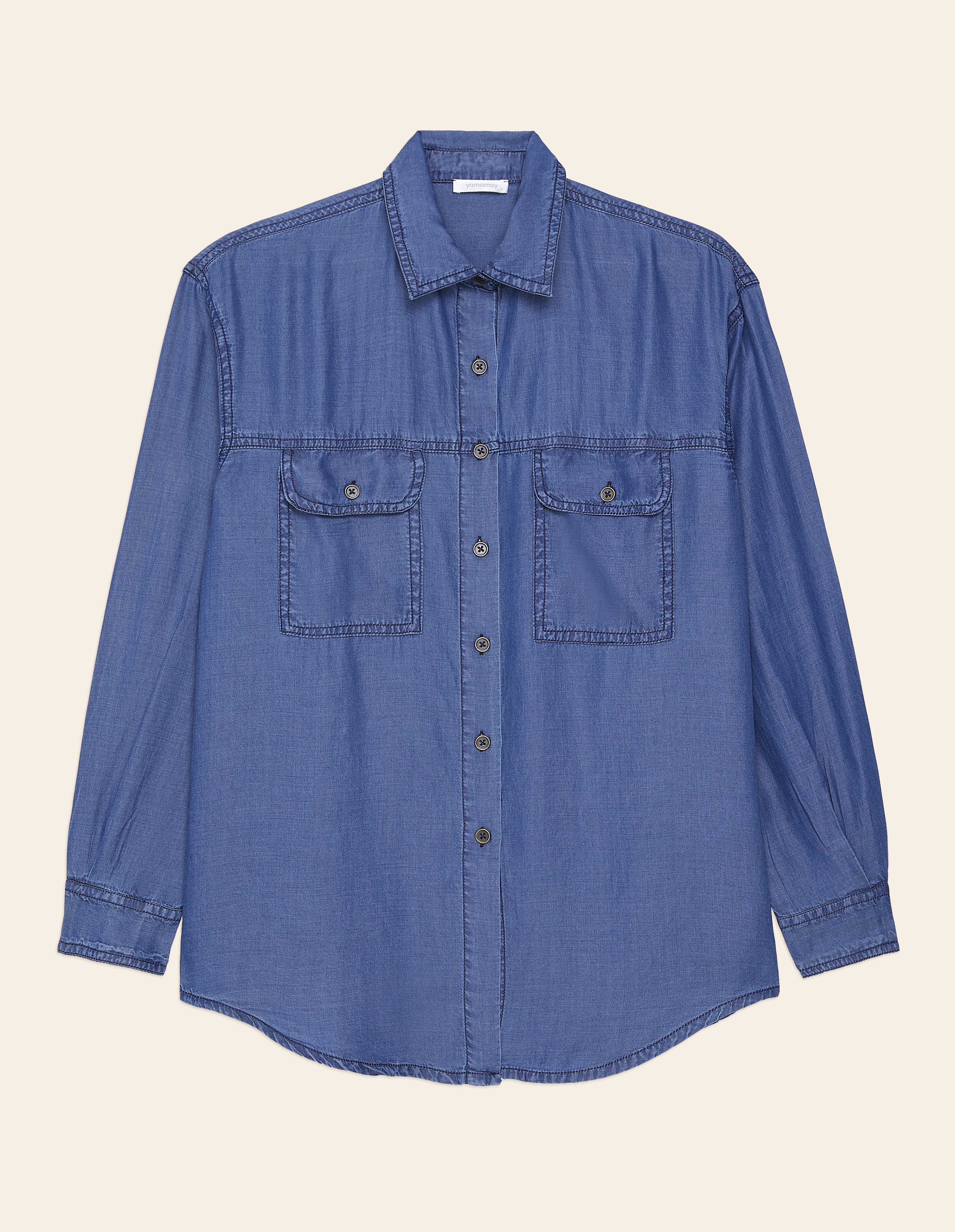 Camicia da donna a maniche lunghe Denim - Image 4