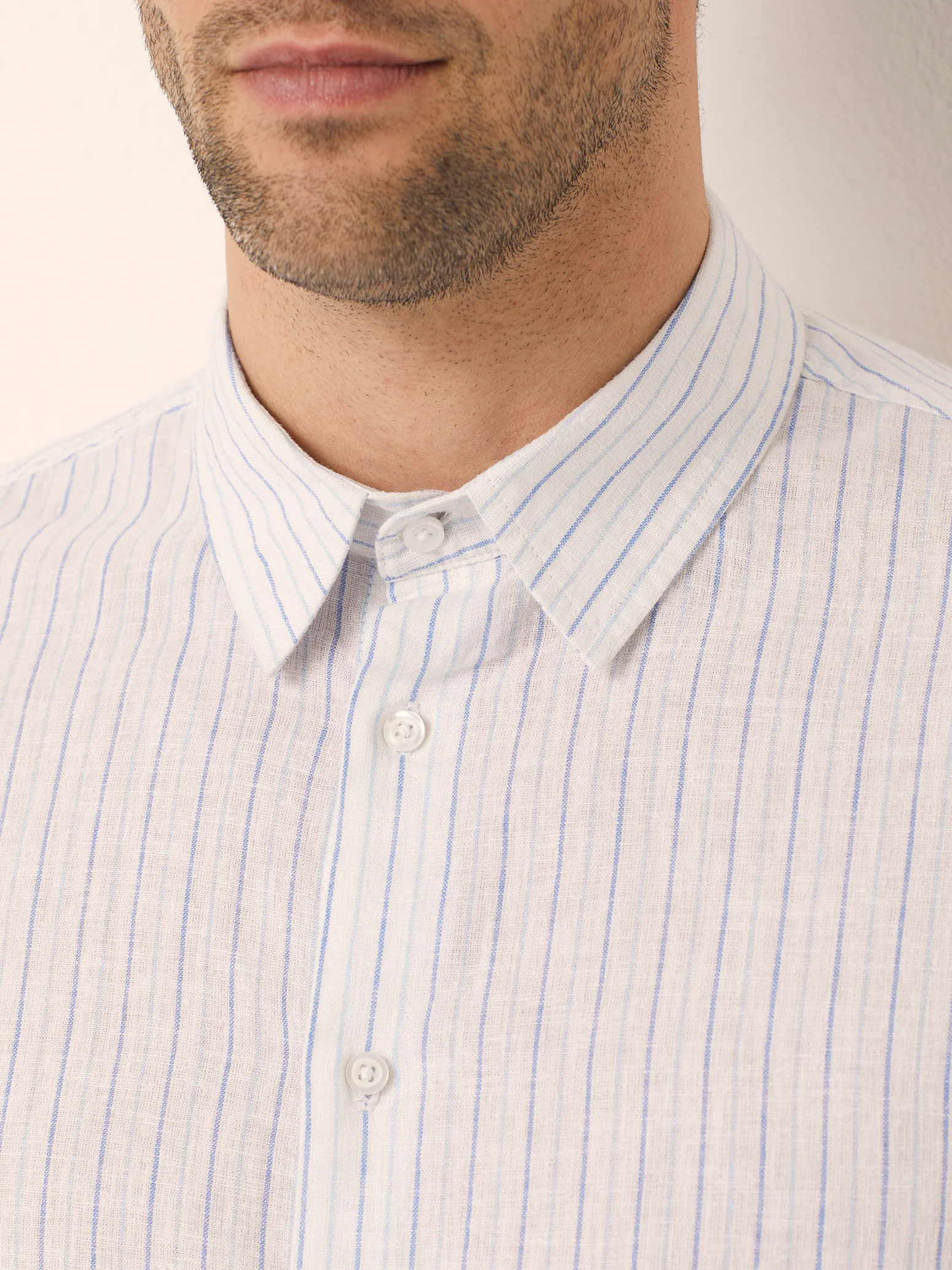Camicia da uomo con colletto classico Cotton Linen - Image 19