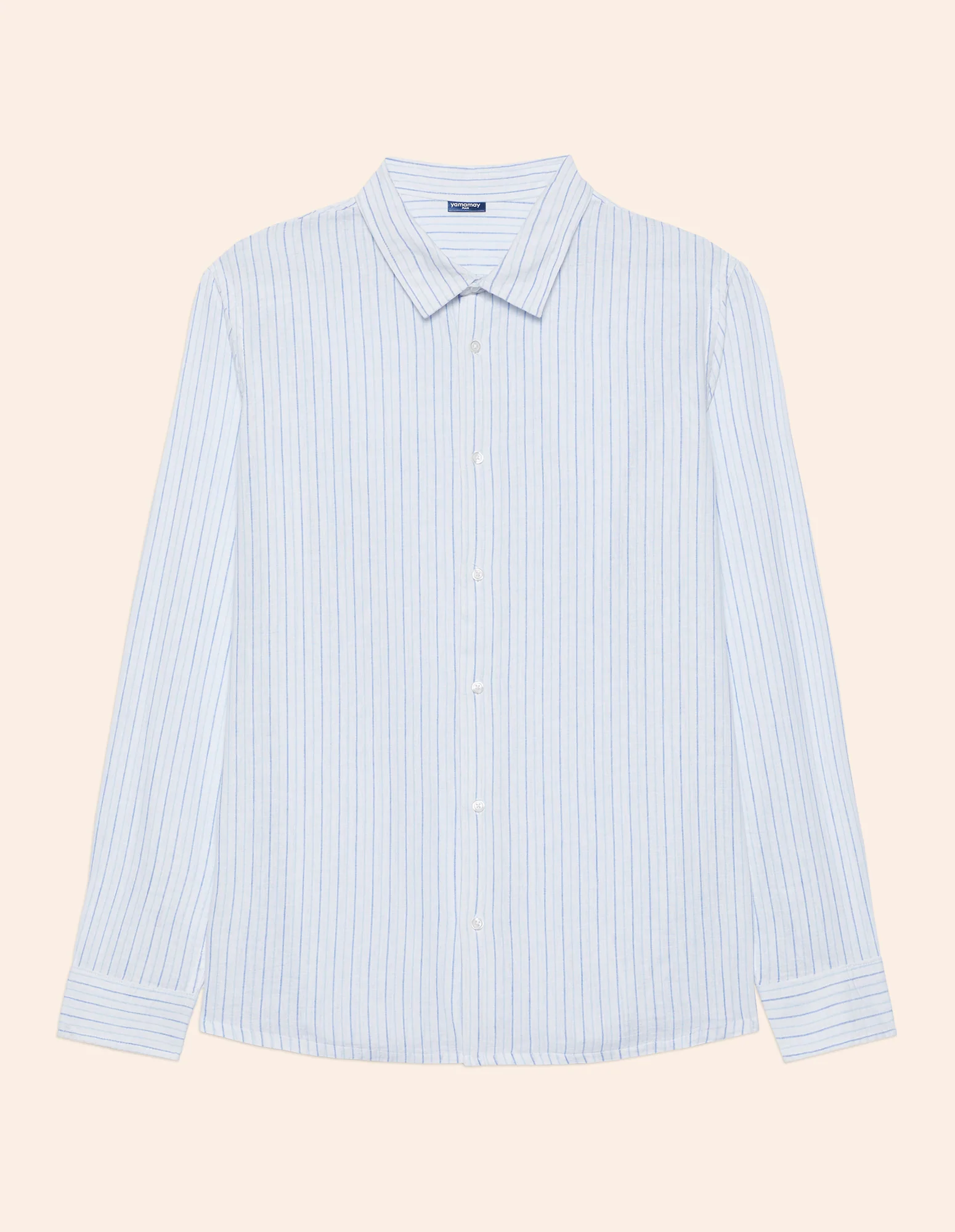 Camicia da uomo con colletto classico Cotton Linen - Image 20