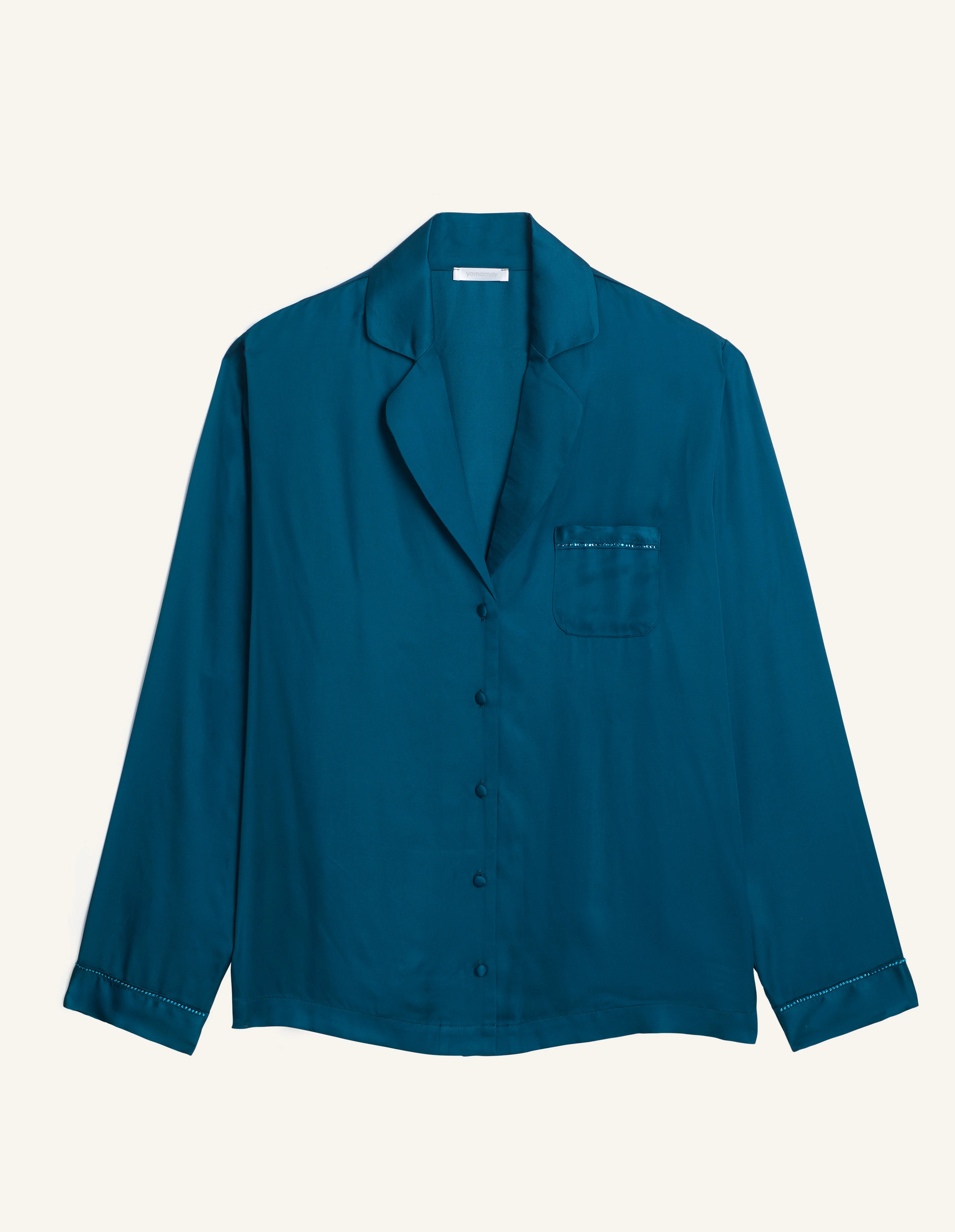 Camicia in raso di viscosa Emerald Touch - Image 5