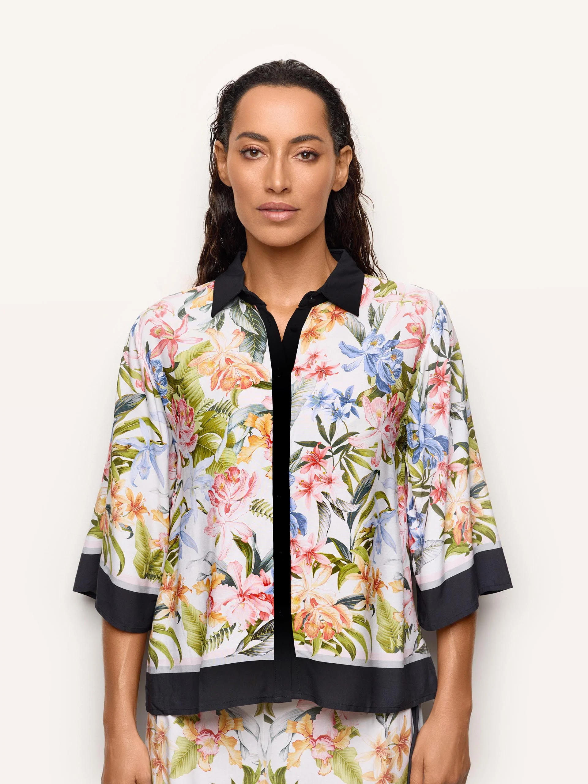 Camicia in tela di viscosa LENZING™ ECOVERO™ - Tahiti - Image 2