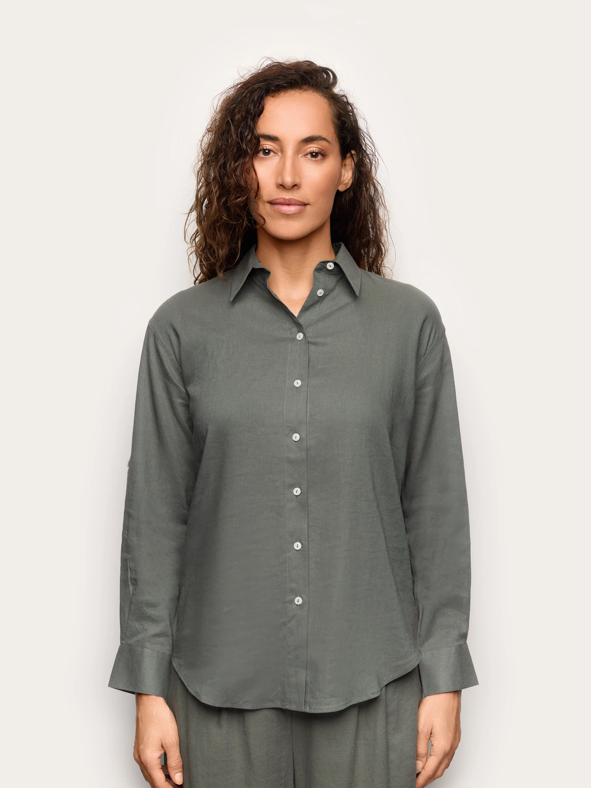 Camicia manica lunga in Lino e Viscosa - Image 12