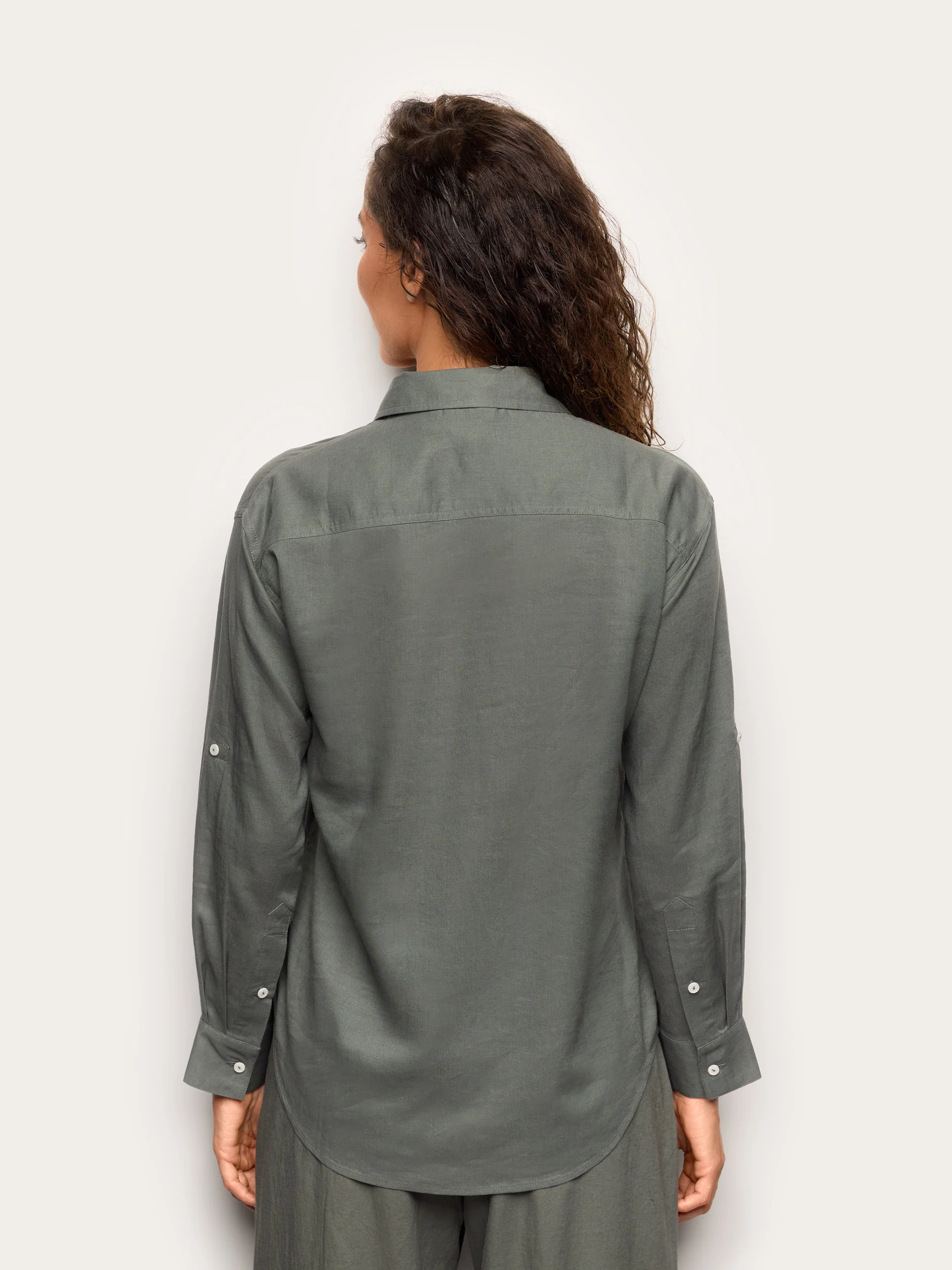 Camicia manica lunga in Lino e Viscosa - Image 14