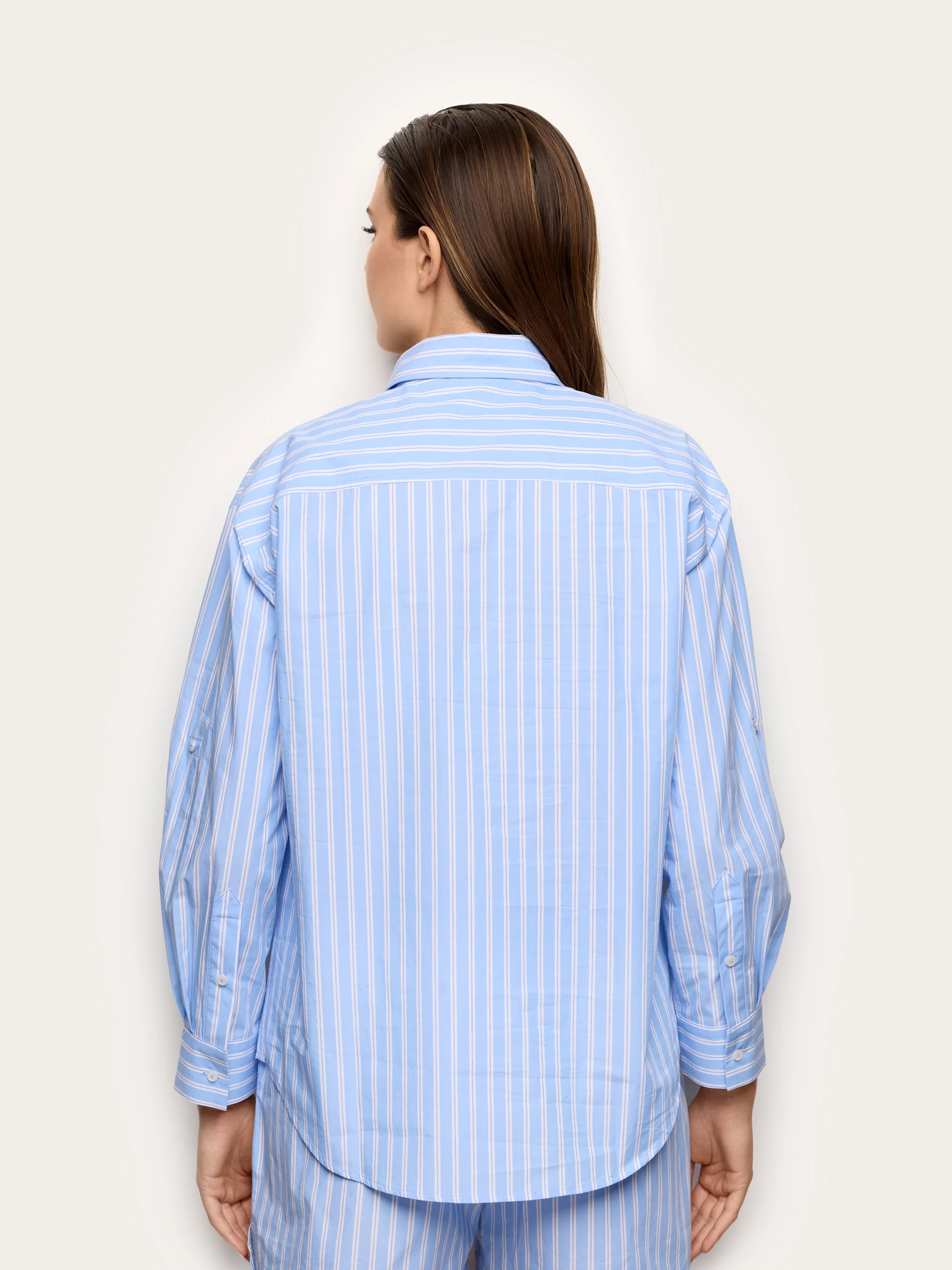 Camicia in cotone a righe - Popeline - Image 4
