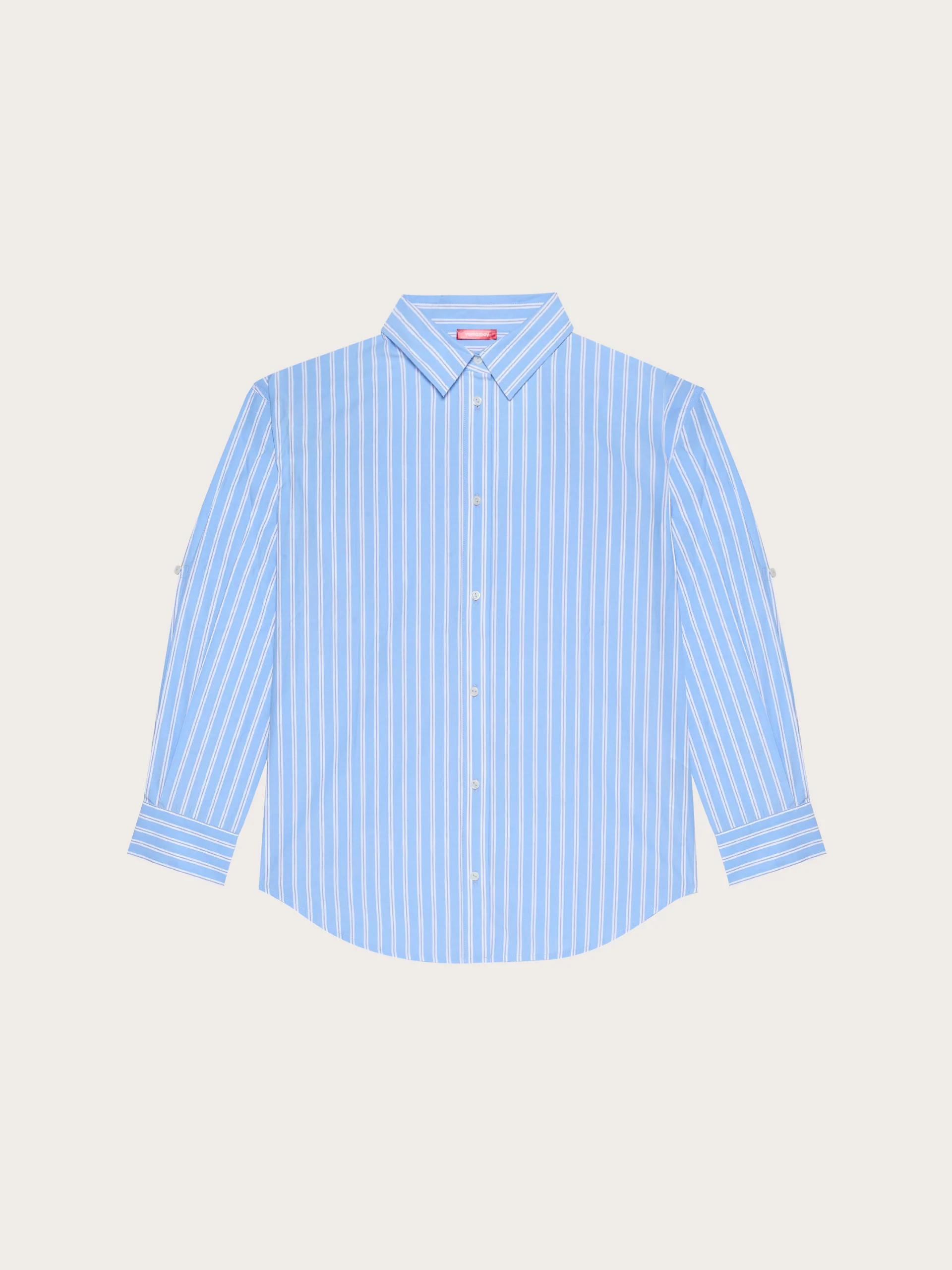 Camicia in cotone a righe - Popeline - Image 5