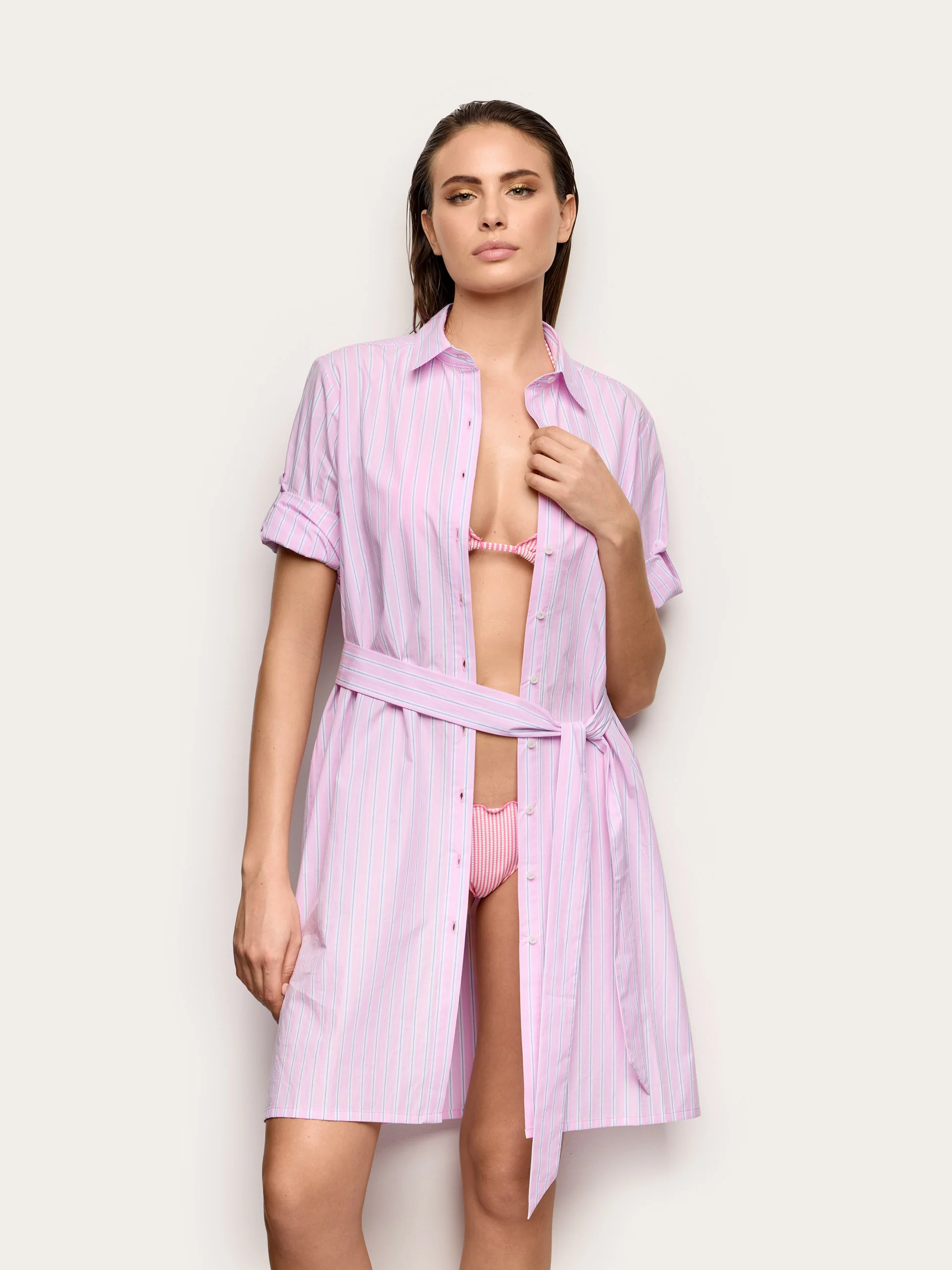 Camicione in cotone a righe - Popeline - Image 6