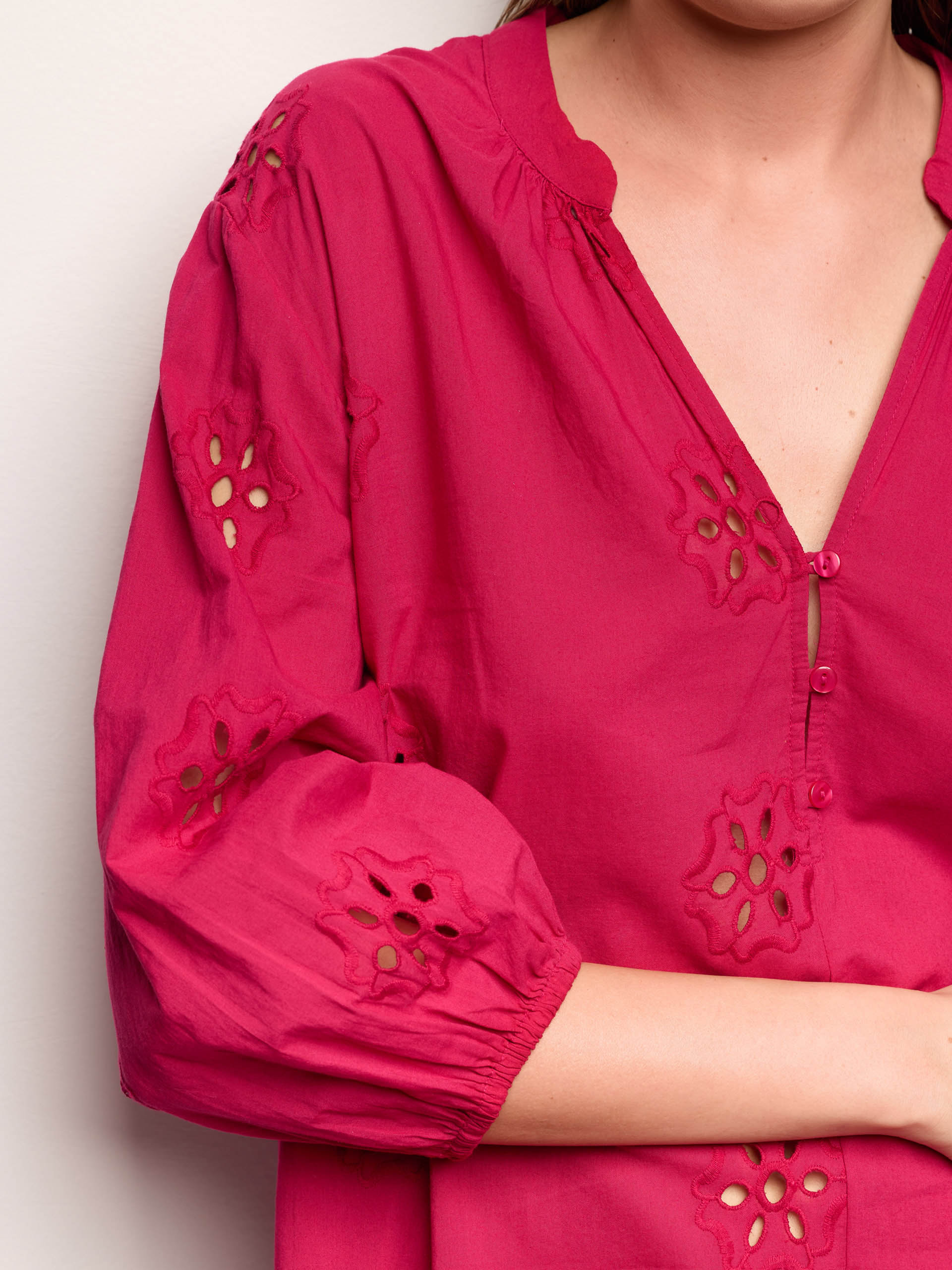 Camicione in cotone con ricamo sangallo - Summer Glam - Image 8