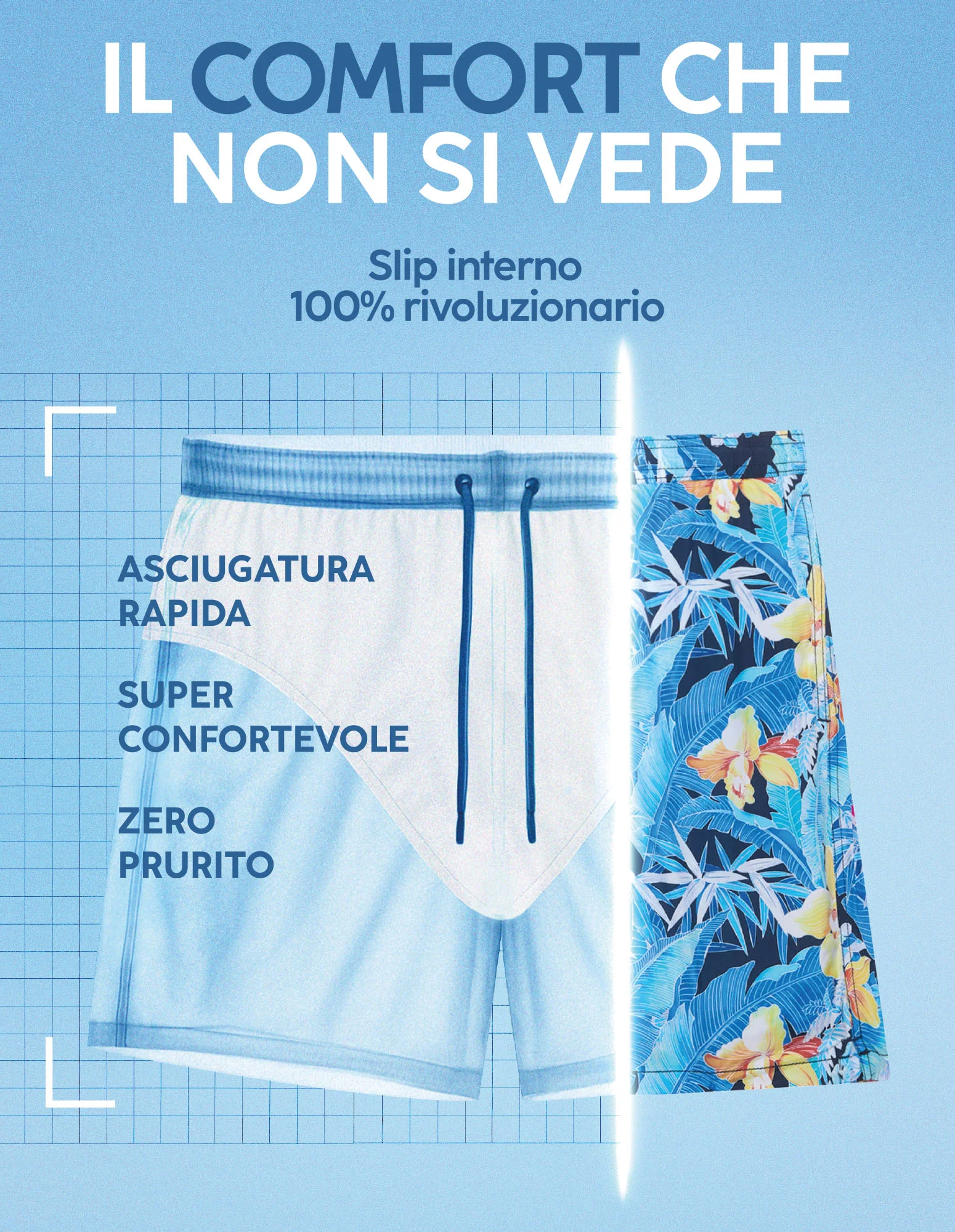 Costume boxer media lunghezza pesci Coral Reef - Image 6