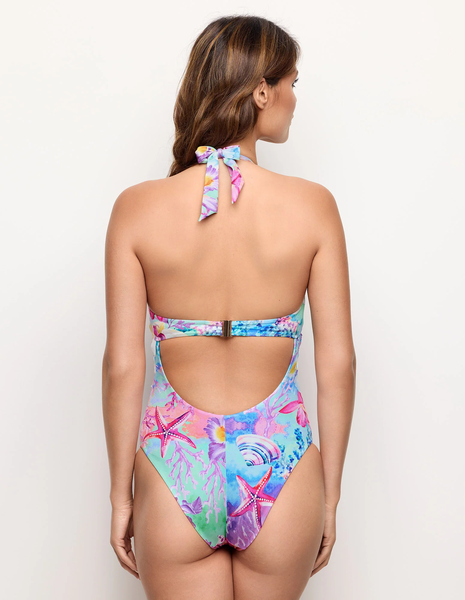 Costume intero con coppe estraibili Mermaid - Image 3