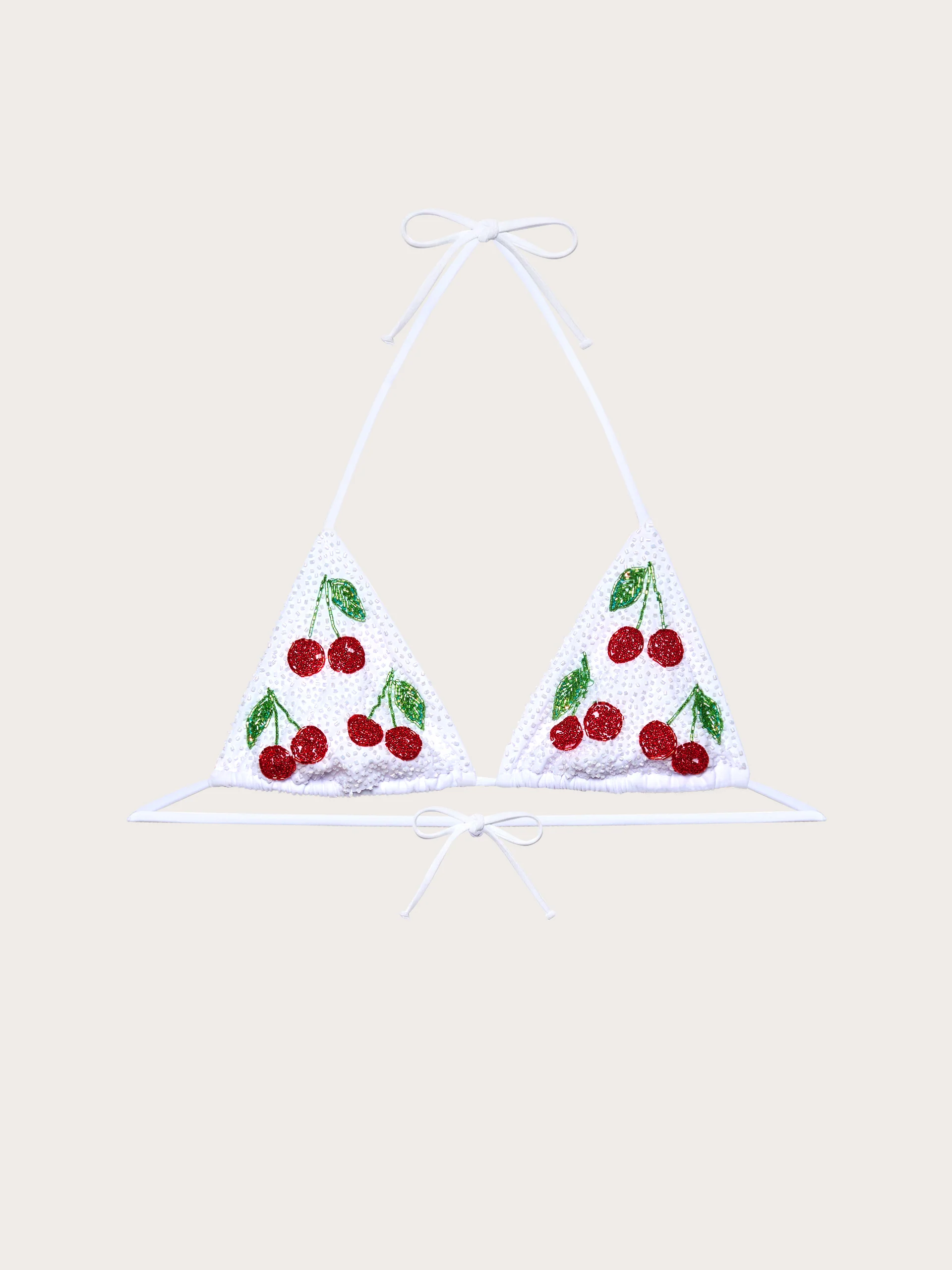 Costume triangolo con ricamo - Baby Blu - Image 5