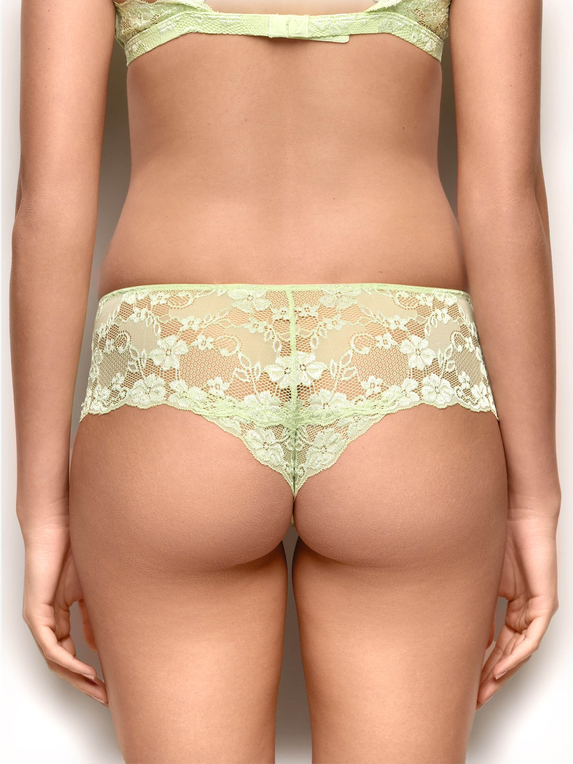Culotte brasiliana in pizzo e microfibra - Primula Color - Image 4