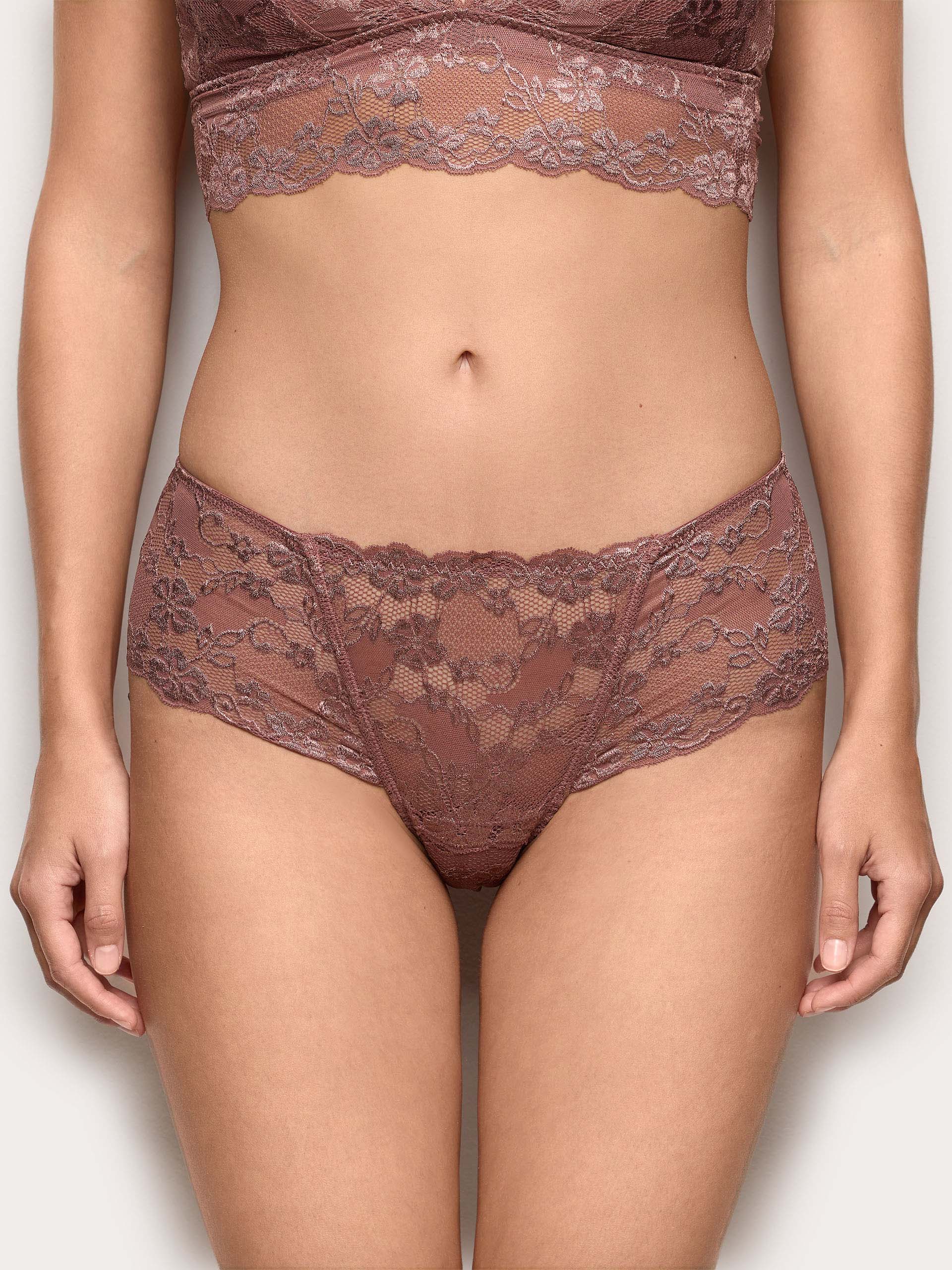 Culotte brasiliana in pizzo laminato e microfibra - Primula Color - Image 3