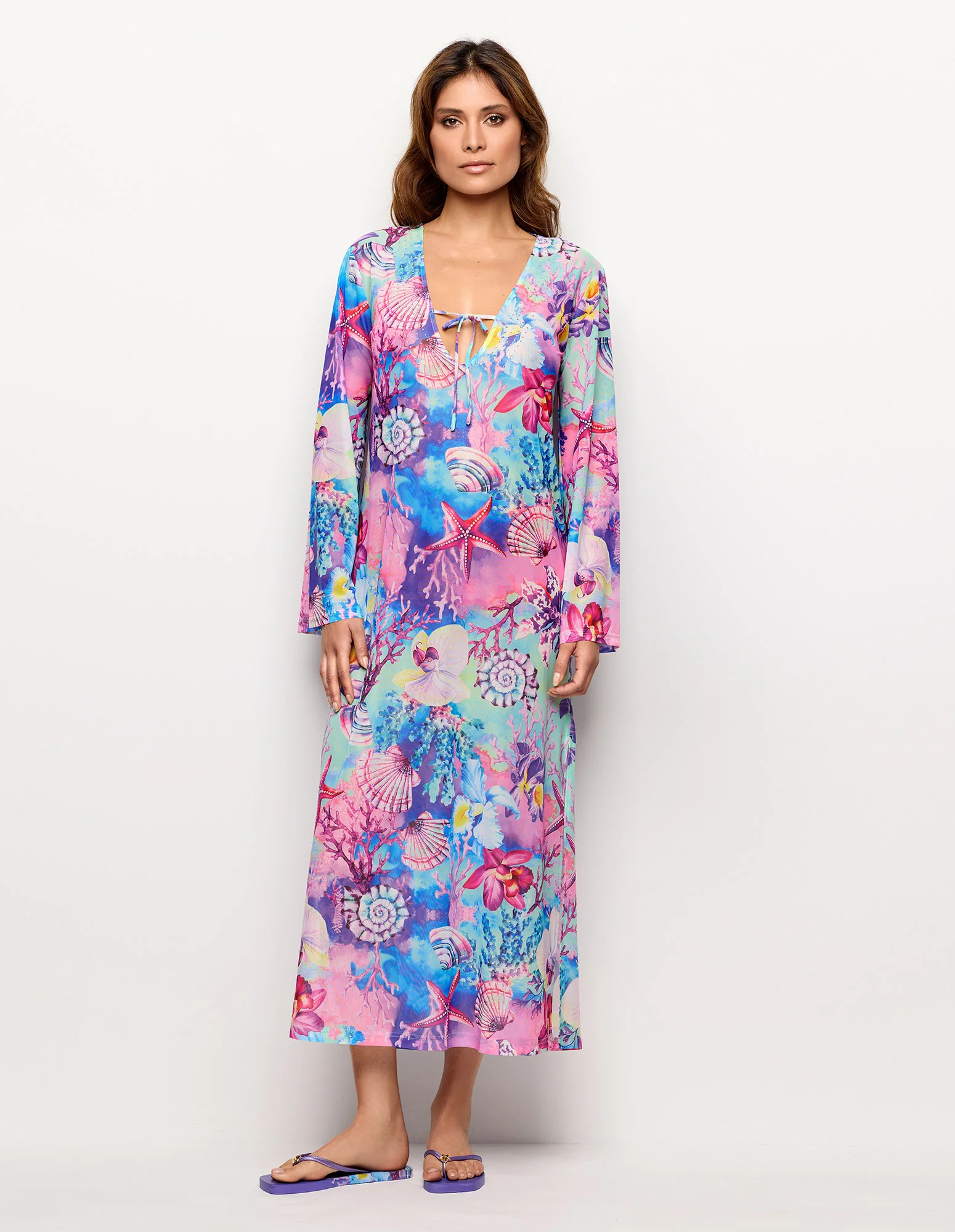 Kaftano lungo da donna in tulle Mermaid - Image 2