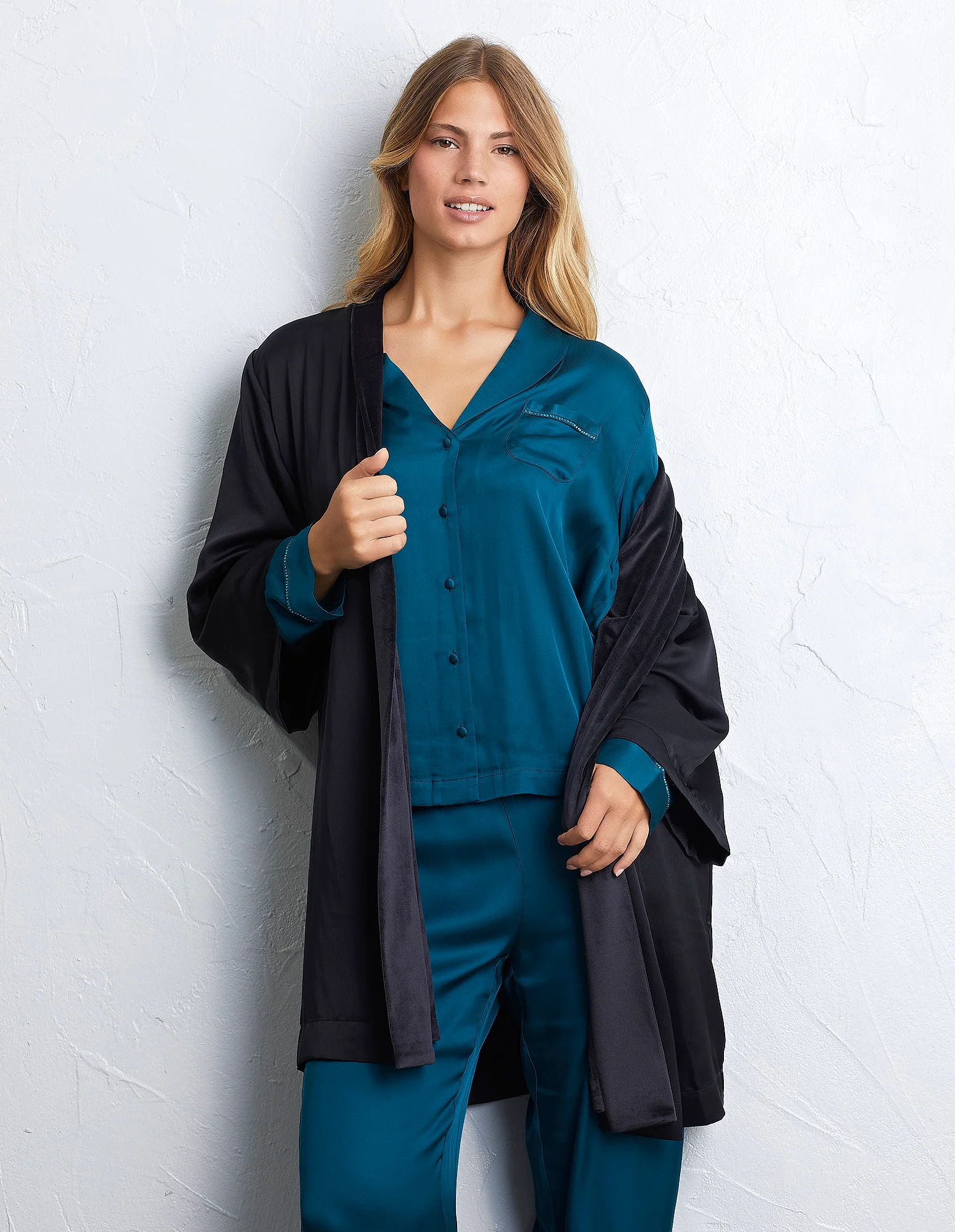 Kimono in raso Emerald Touch - Image 6