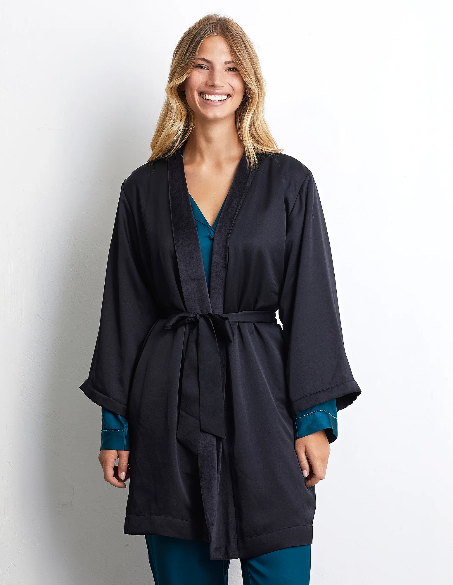 Kimono in raso Emerald Touch - Image 7