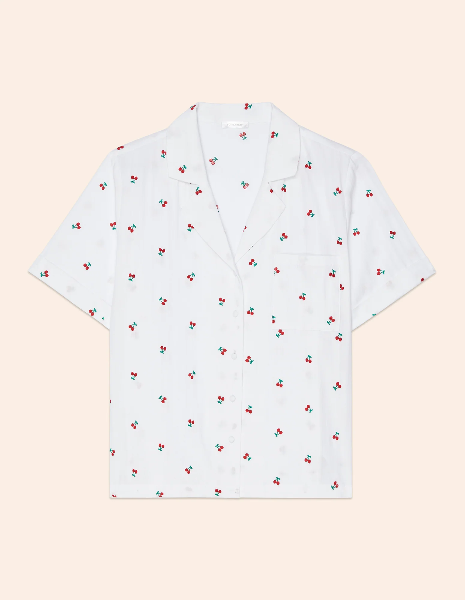 Maglia aperta a maniche corte con stampa Cherry - Image 5