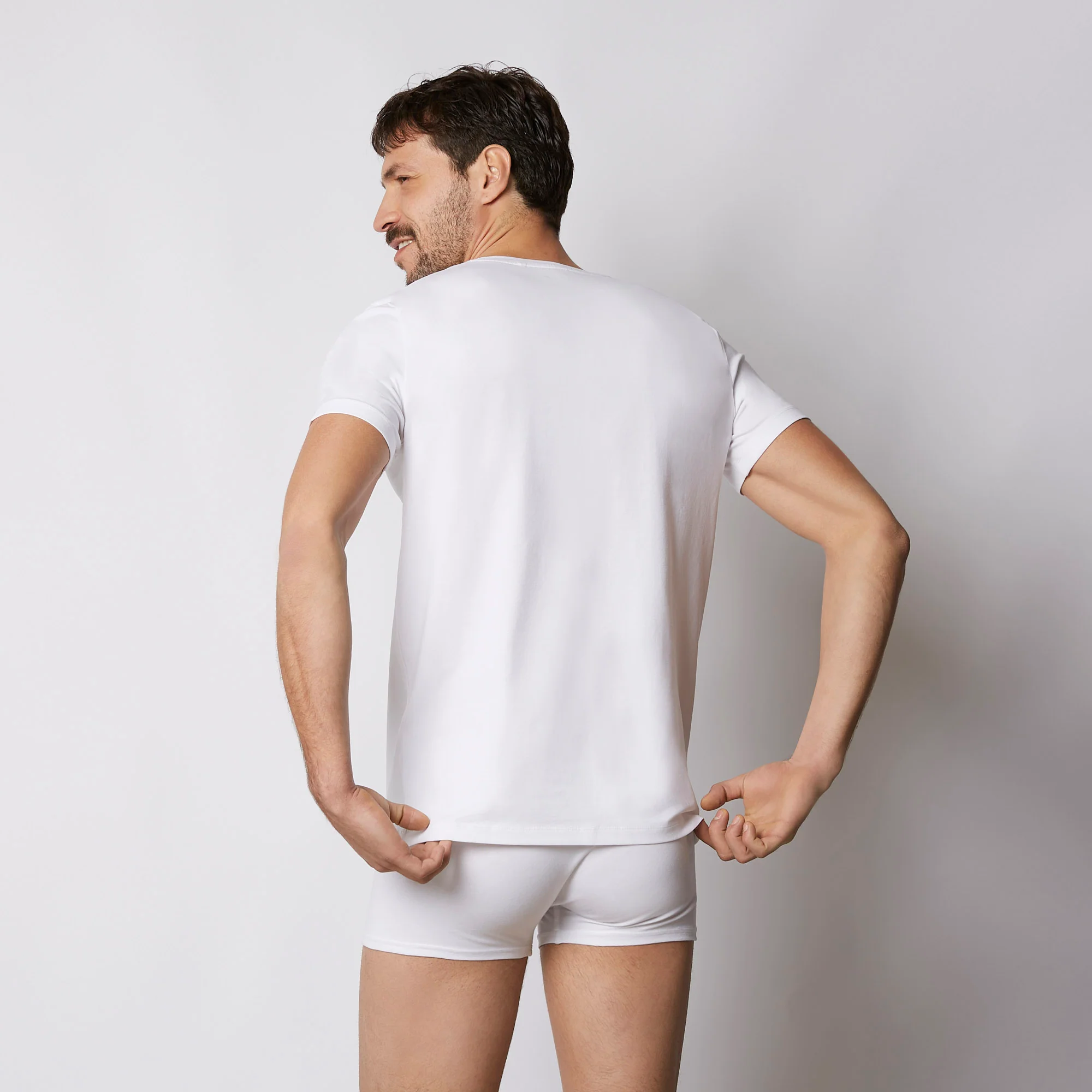 Maglia da Uomo con scollo V - Cotone Antibatterico - Image 2