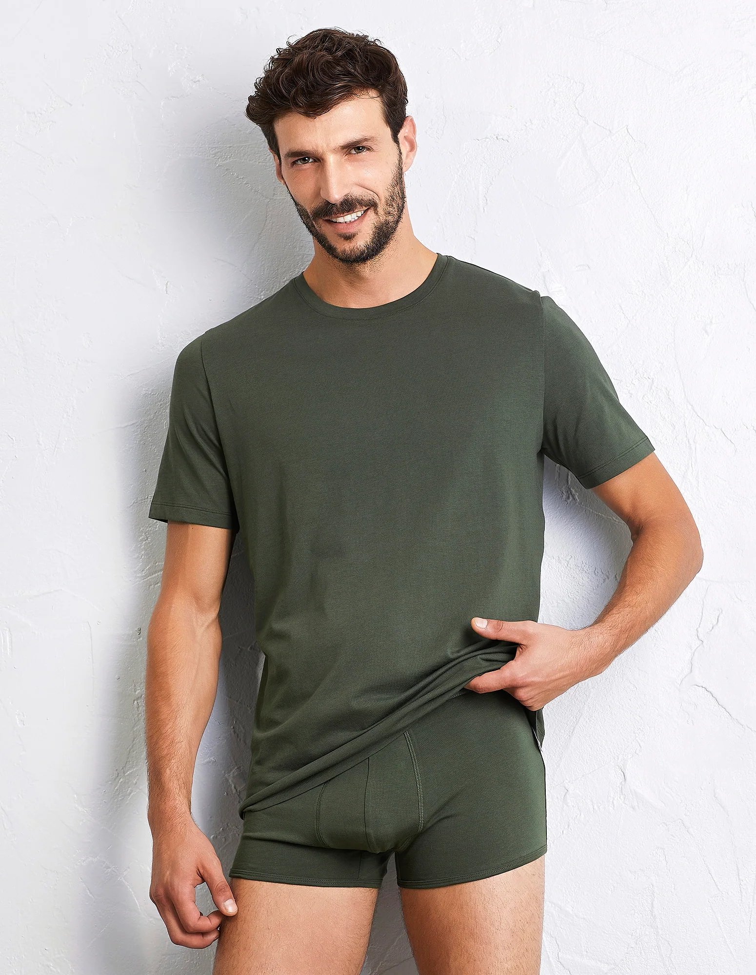 Maglia girocollo a maniche corte in cotone Supima Luxury