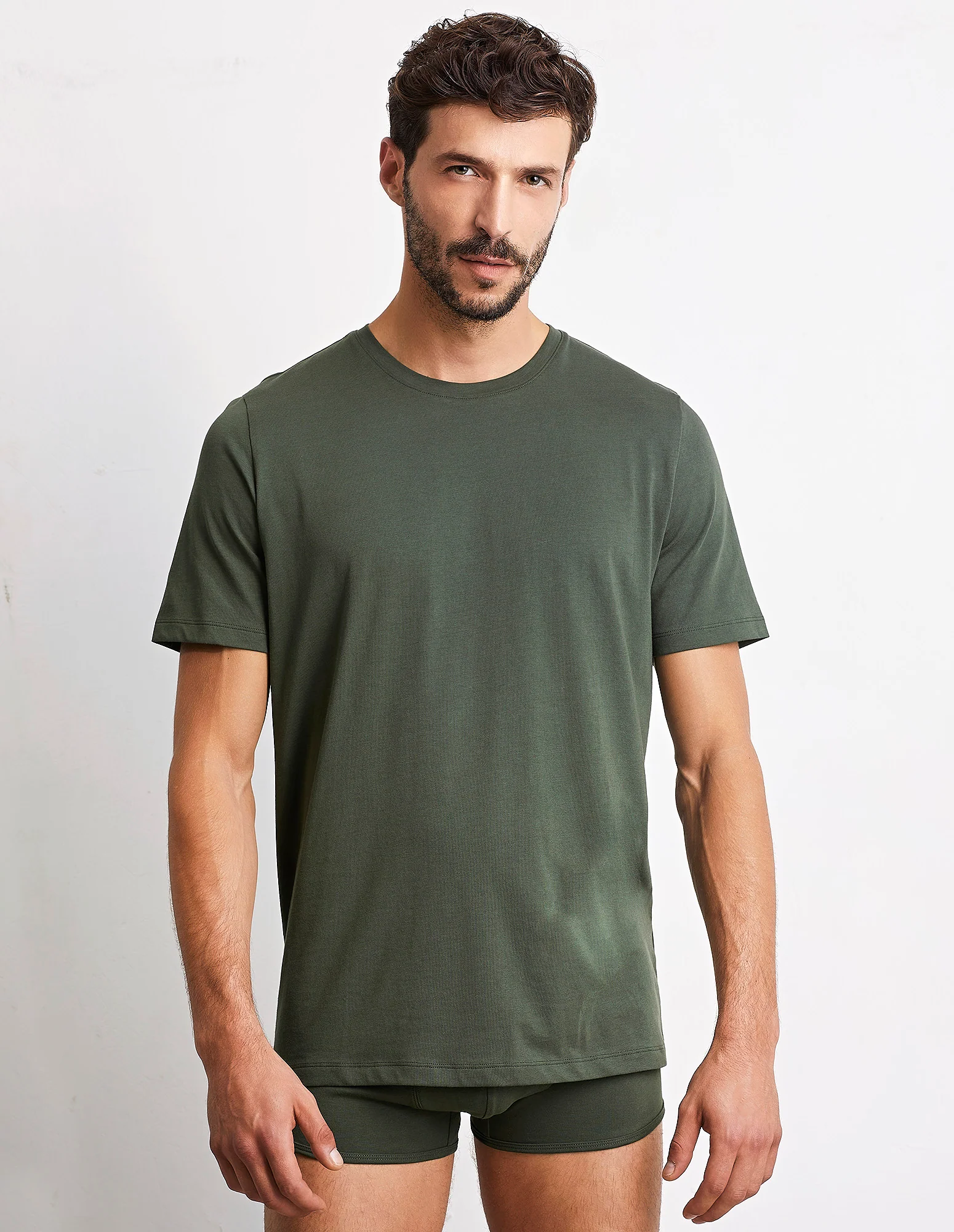 Maglia girocollo a maniche corte in cotone Supima Luxury - Image 2