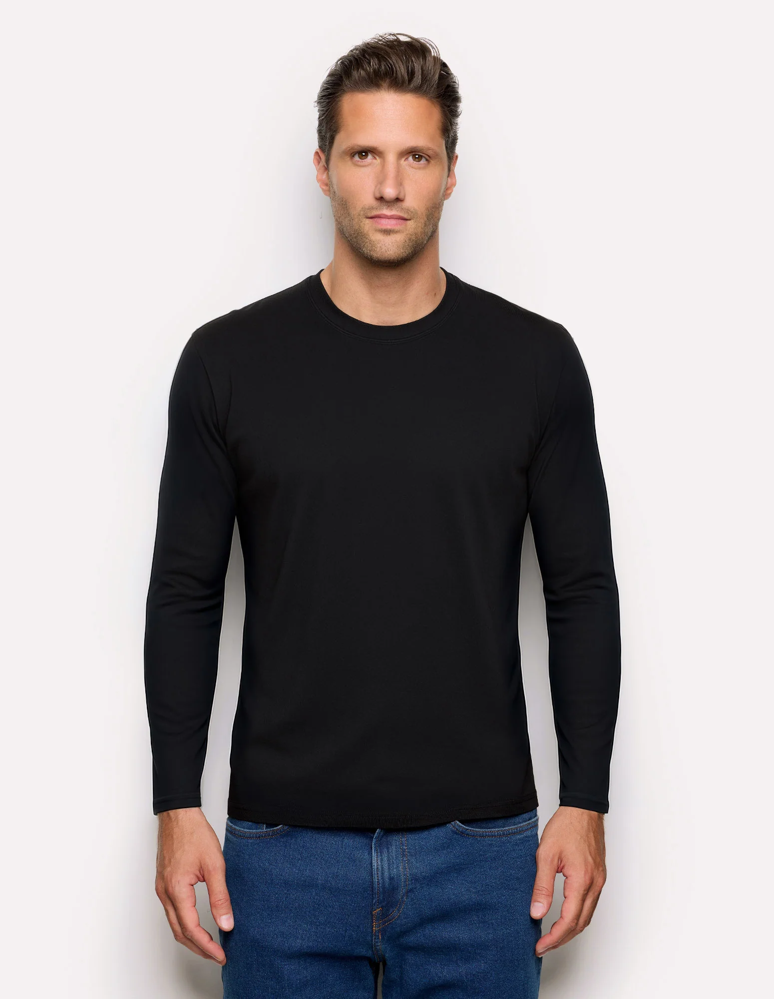 Maglia girocollo Basic in TENCEL™ Modal con Seta - Image 10