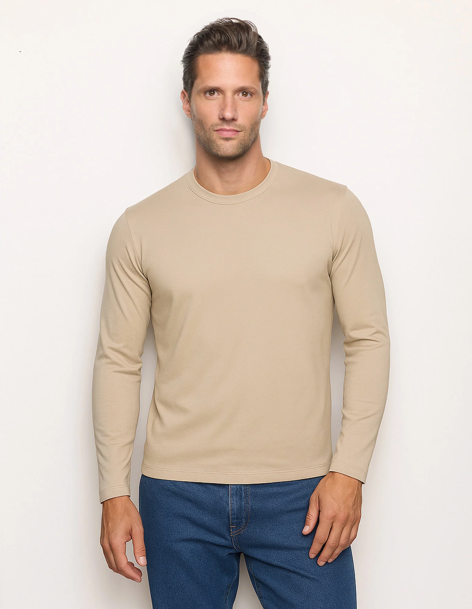 Maglia girocollo Basic in TENCEL™ Modal con Seta - Image 13