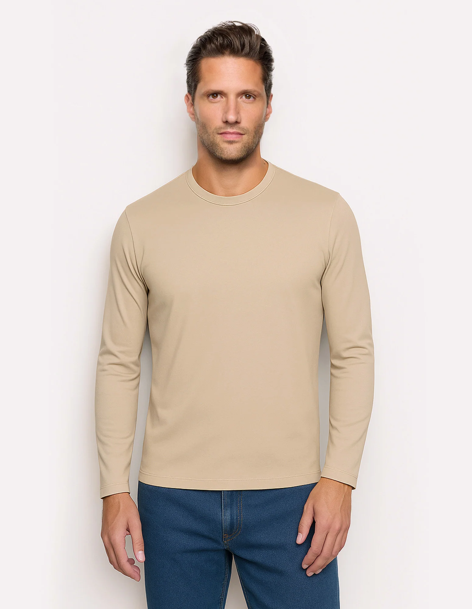 Maglia girocollo Basic in TENCEL™ Modal con Seta - Image 14