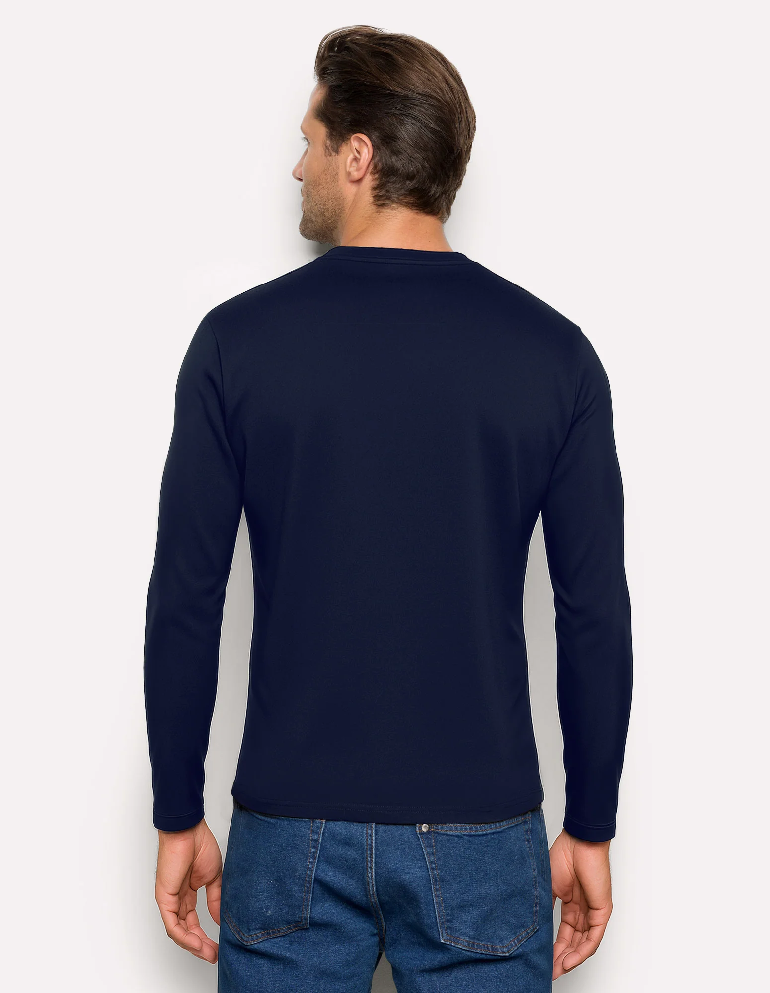 Maglia girocollo Basic in TENCEL™ Modal con Seta - Image 3