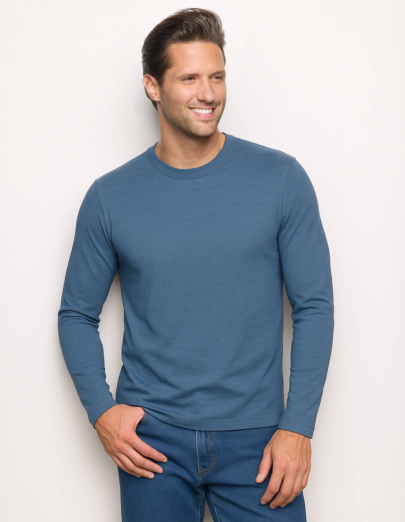 Maglia girocollo Basic in TENCEL™ Modal con Seta - Image 5