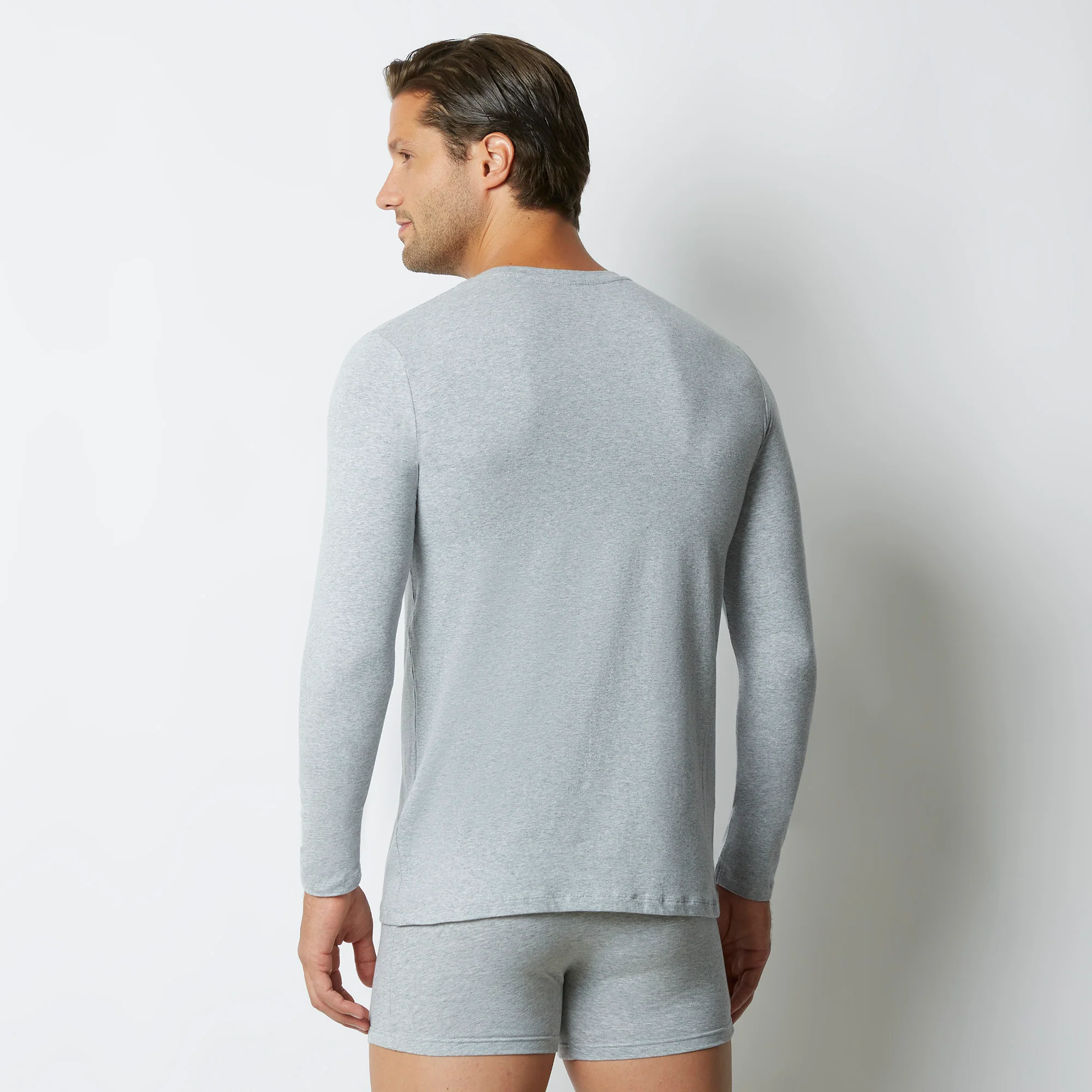 Maglia girocollo uomo a maniche lunghe in cotone New Simply - Image 10