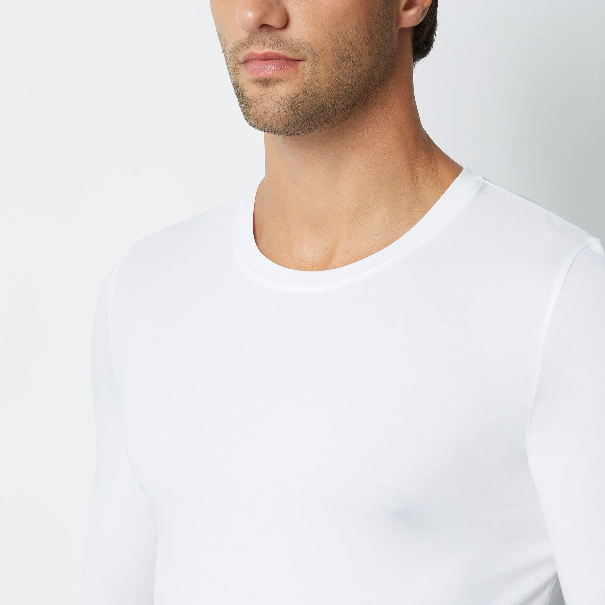Maglia girocollo uomo a maniche lunghe in cotone New Simply - Image 3