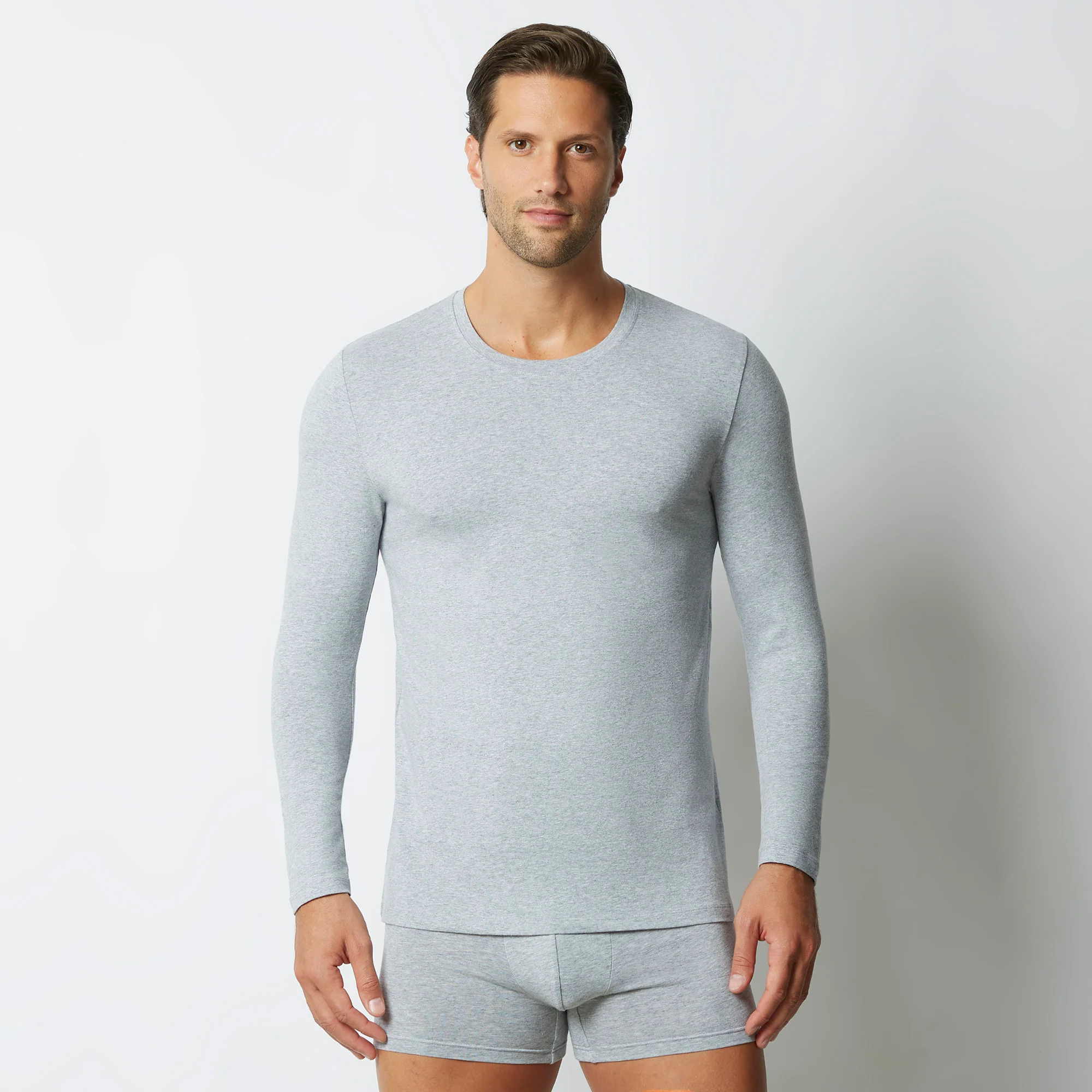 Maglia girocollo uomo a maniche lunghe in cotone New Simply - Image 9