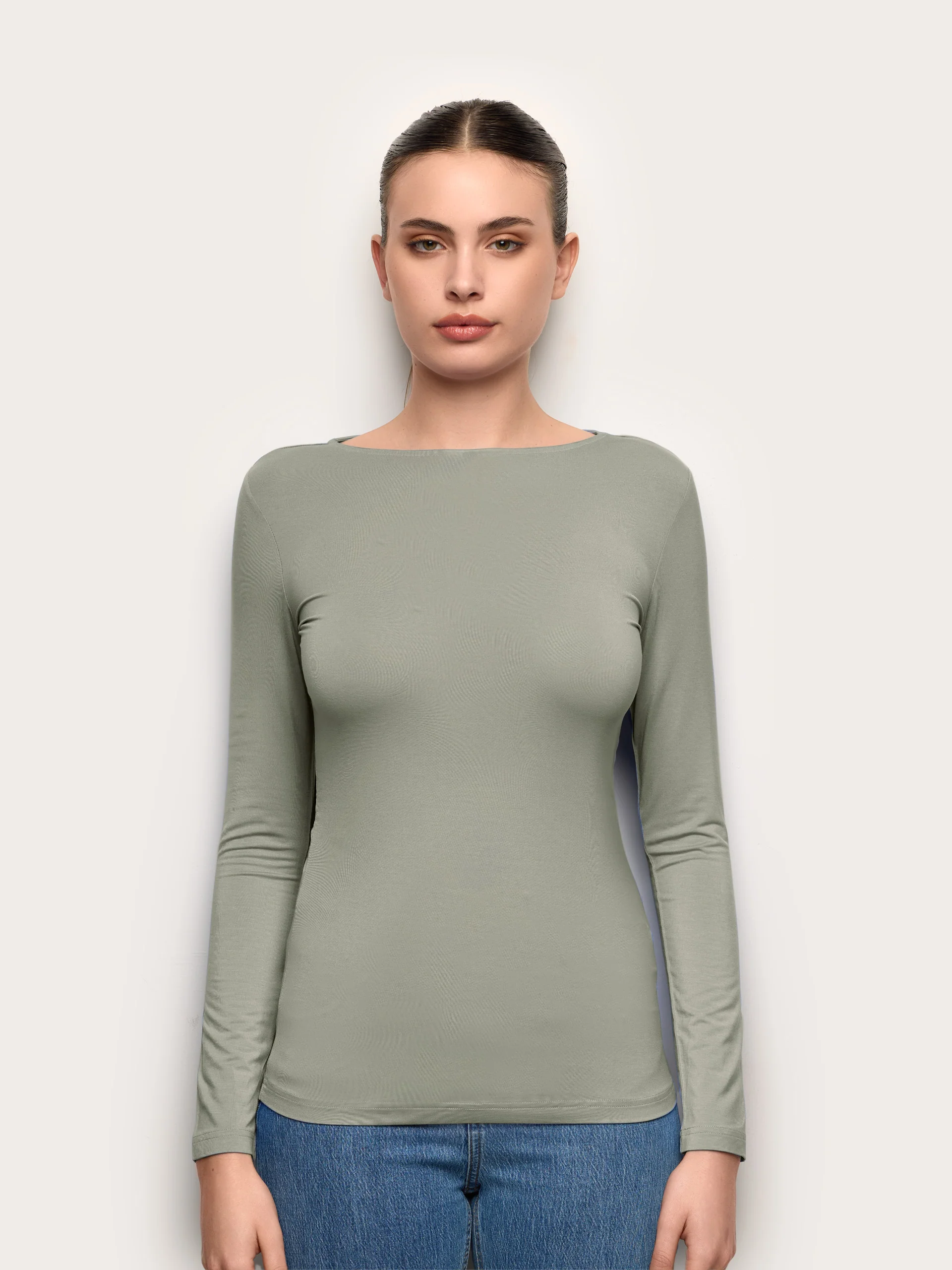 Maglia manica lunga con TENCEL™ Modal e Seta - Image 15