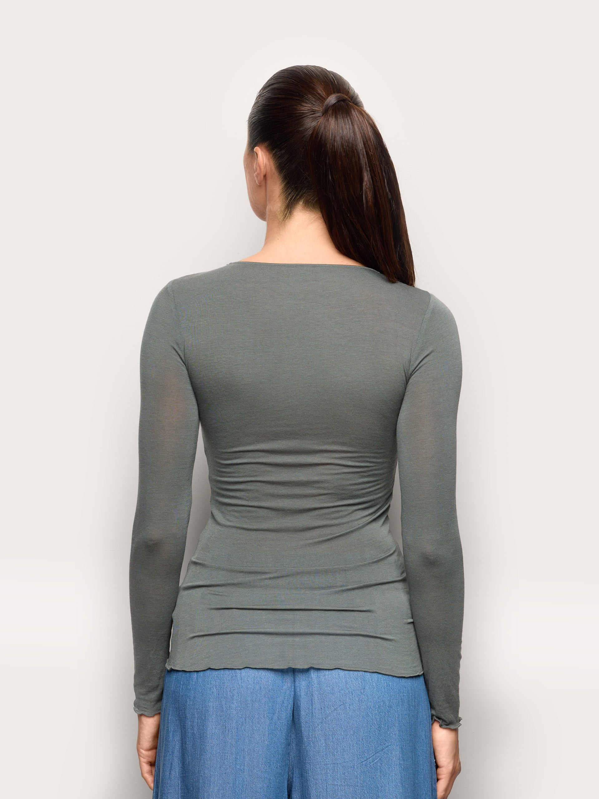 Maglia manica lunga in TENCEL™ Modal con Cashmere - Image 14