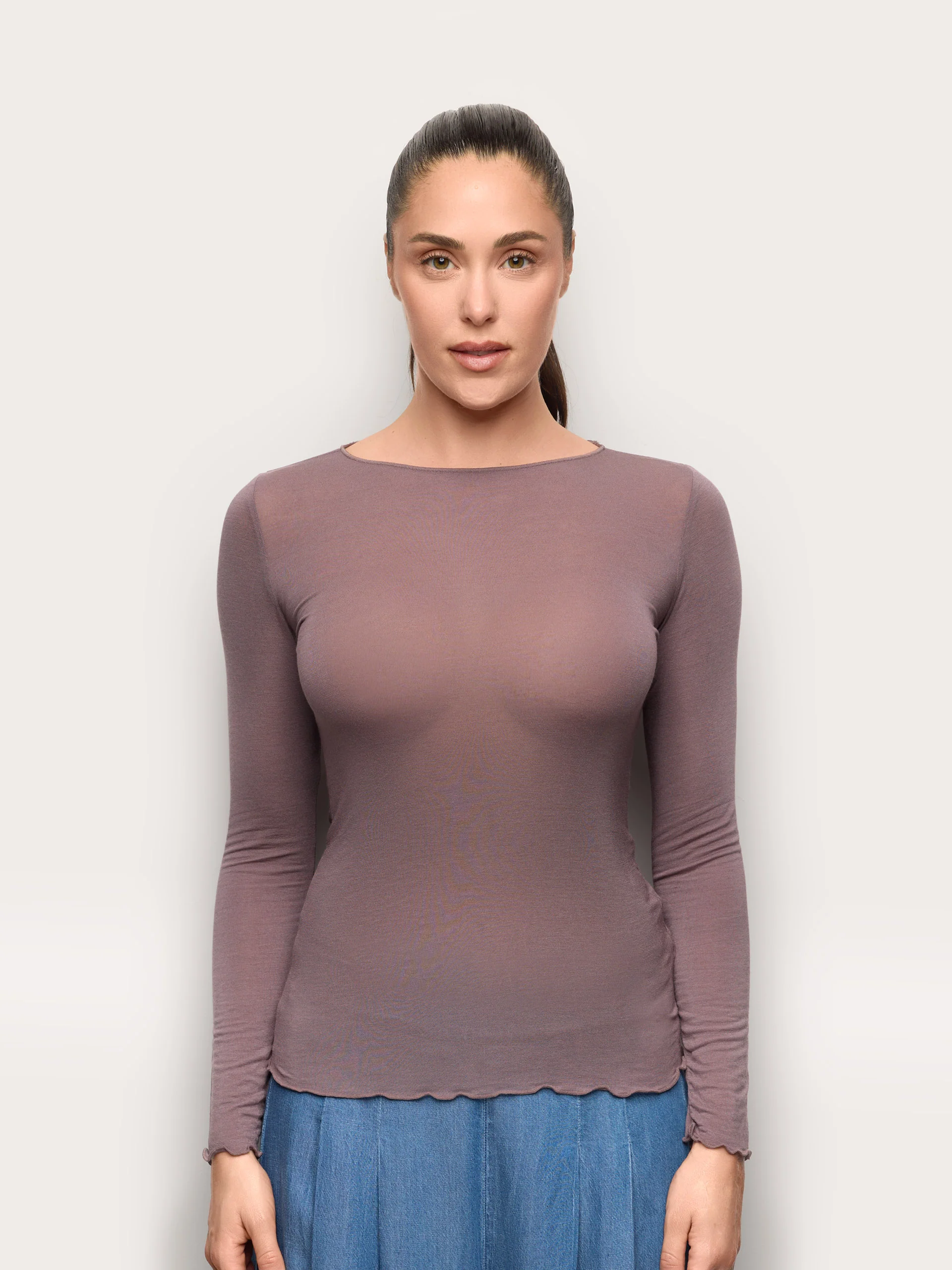Maglia manica lunga in TENCEL™ Modal con Cashmere - Image 27