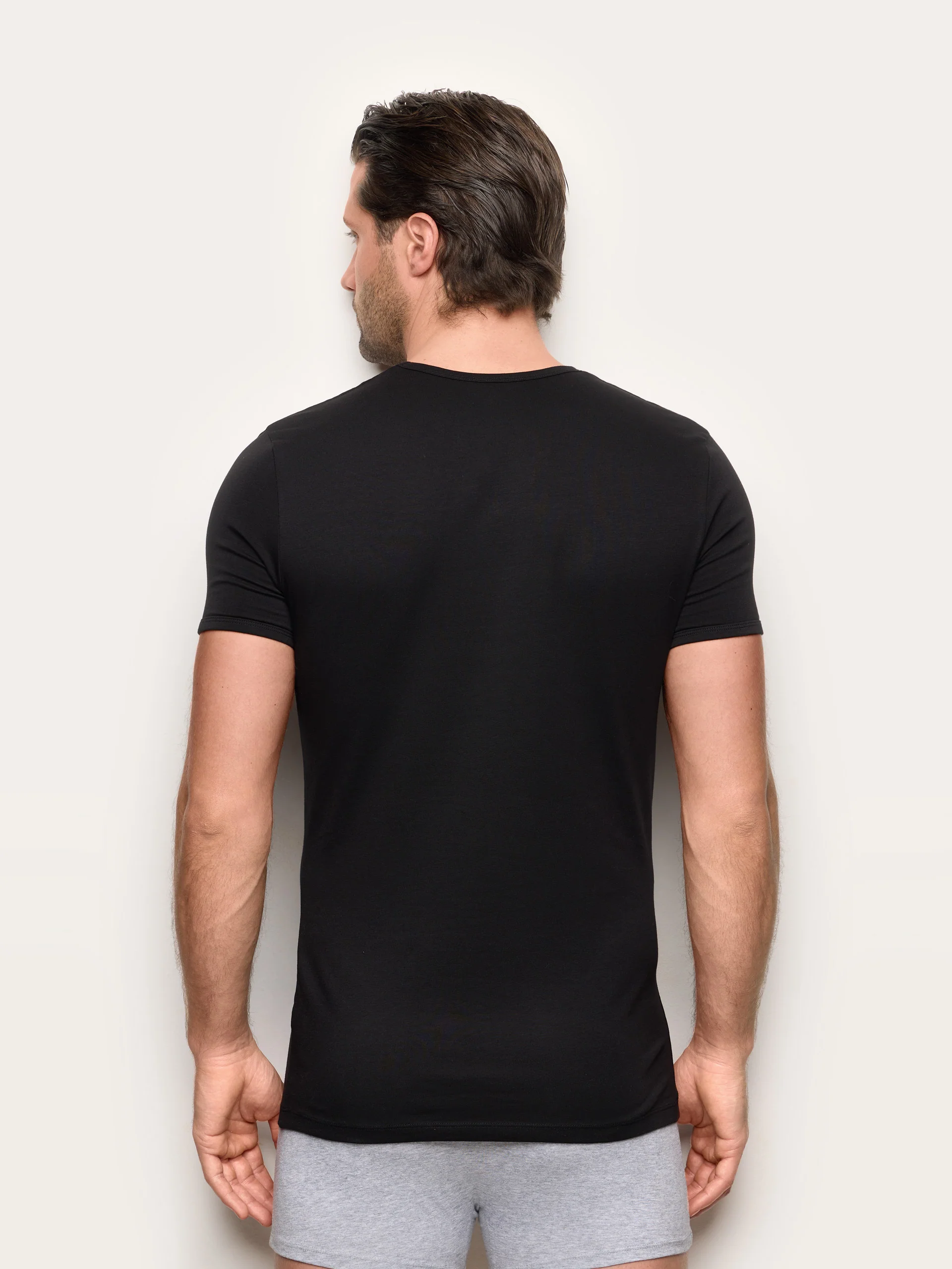 Maglia scollo a V uomo in cotone Supima Luxury - Image 11