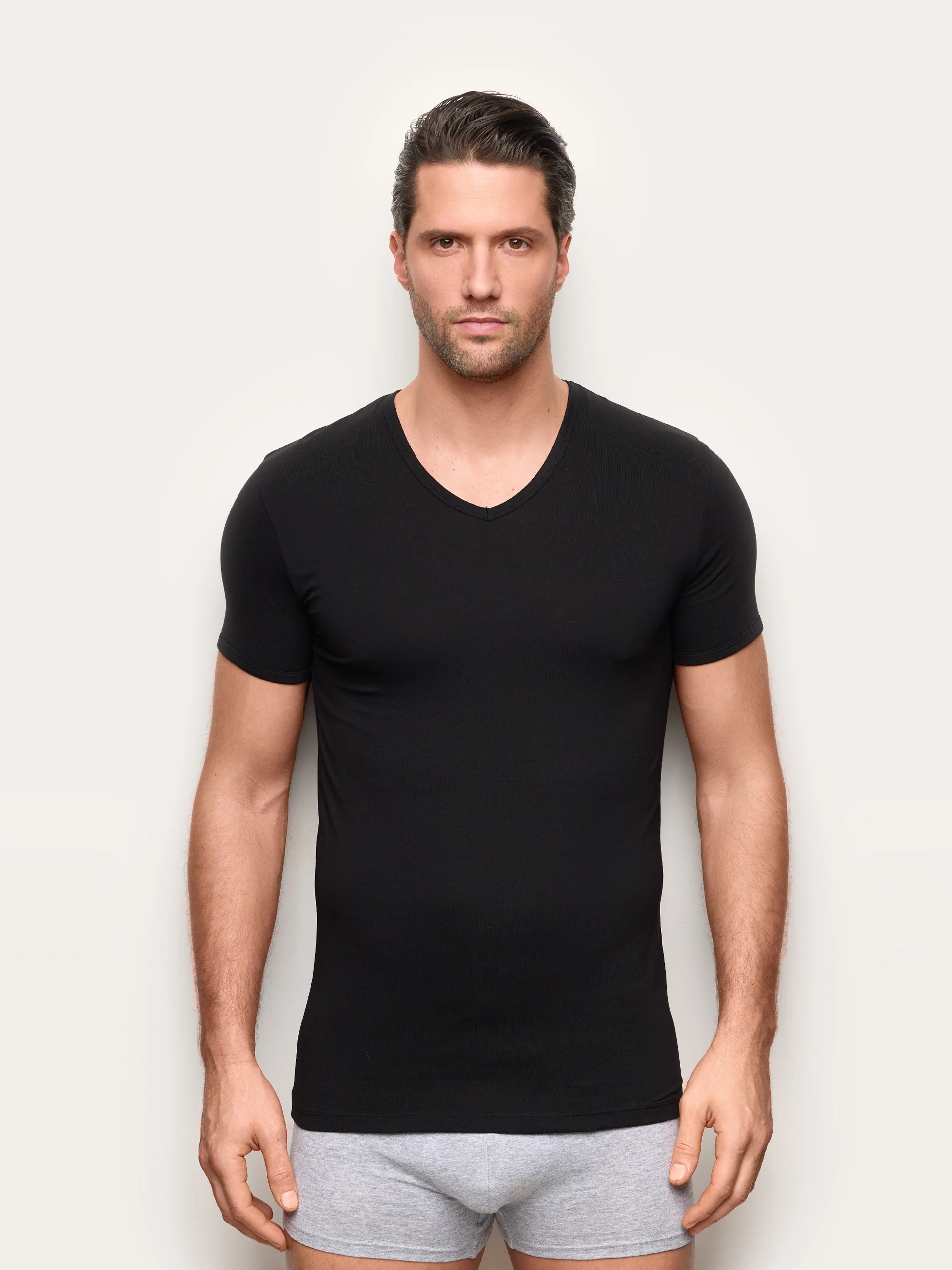 Maglia scollo a V uomo in cotone Supima Luxury - Image 9