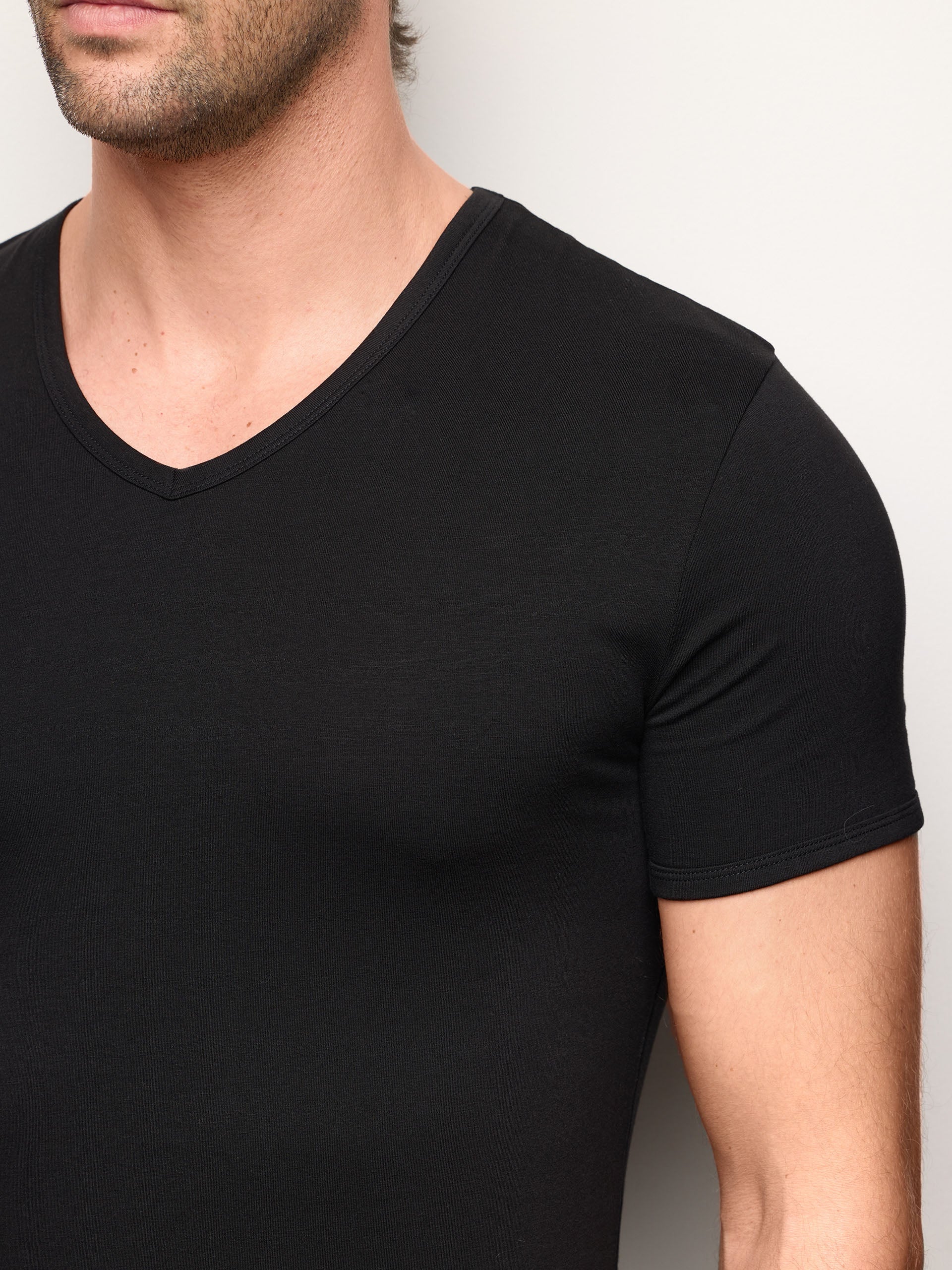 Maglia scollo V jersey di cotone - New Simply - Image 18