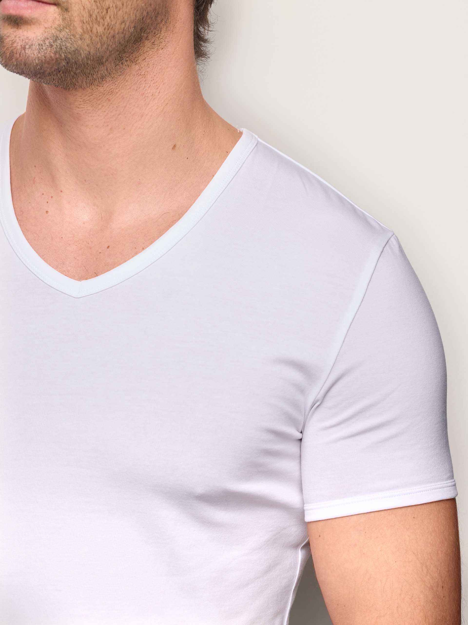 Maglia scollo V jersey di cotone - New Simply - Image 3