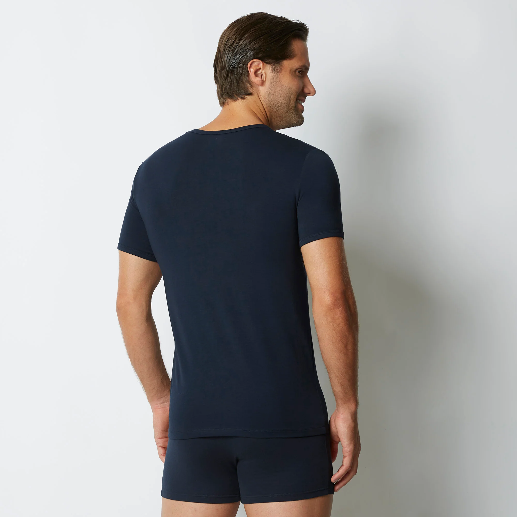 Maglia scollo V uomo in cotone New Simply - Image 6