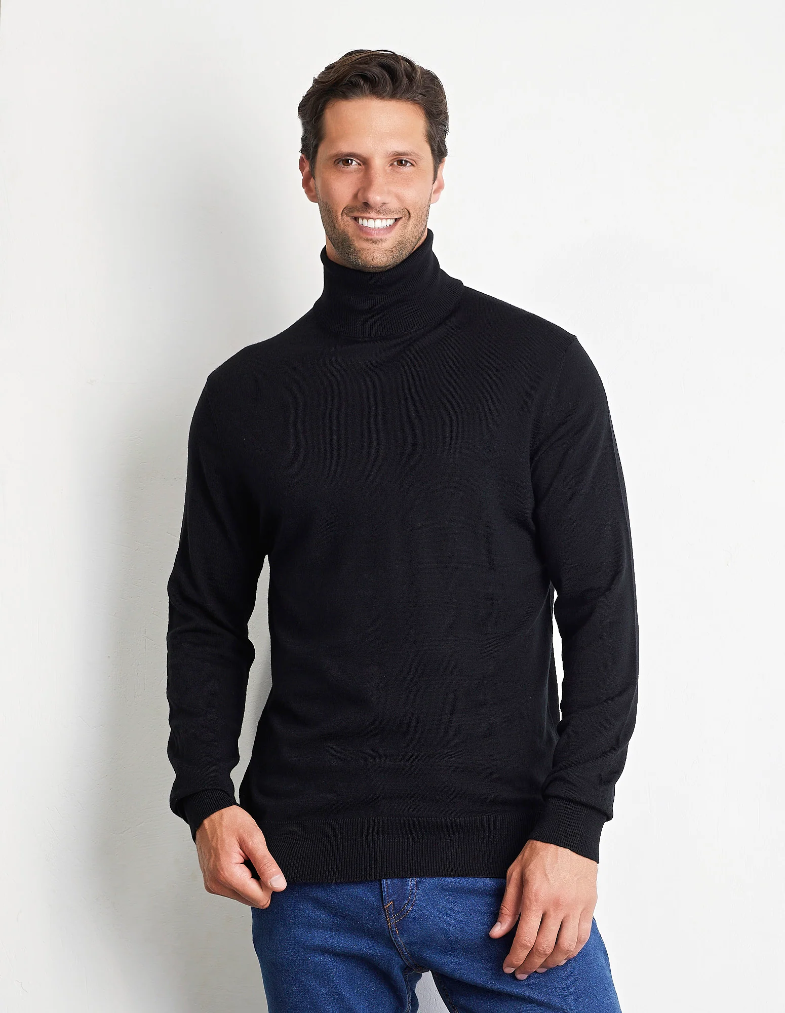Maglione manica lunga a collo alto in maglia Wool Blend - Image 6
