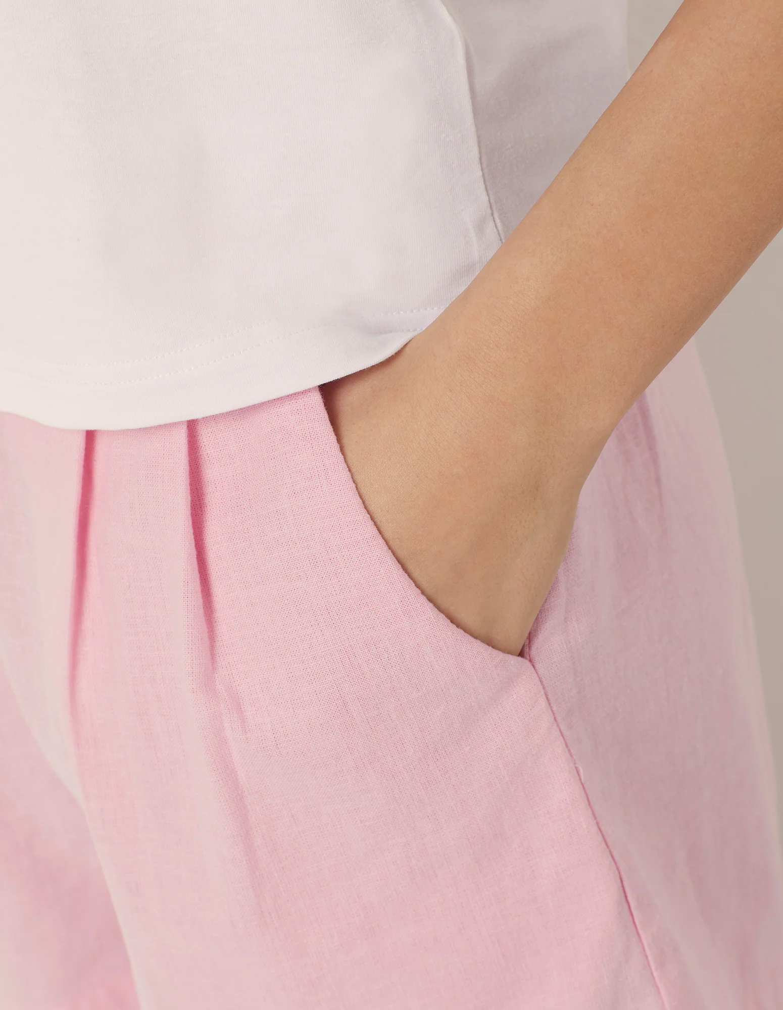 Pantalone corto con pince Cotton Linen - Image 10