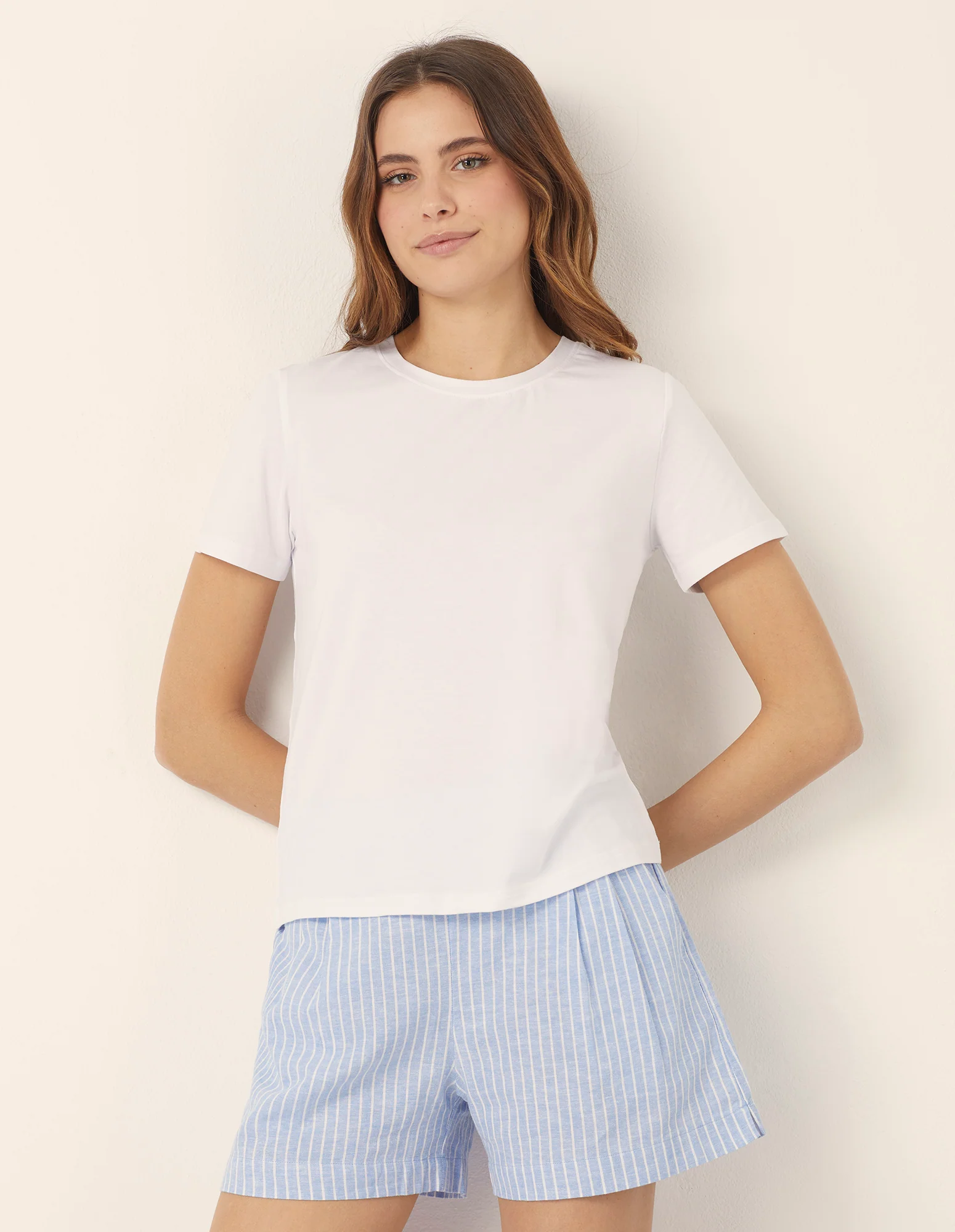 Pantalone corto con pince Cotton Linen - Image 19