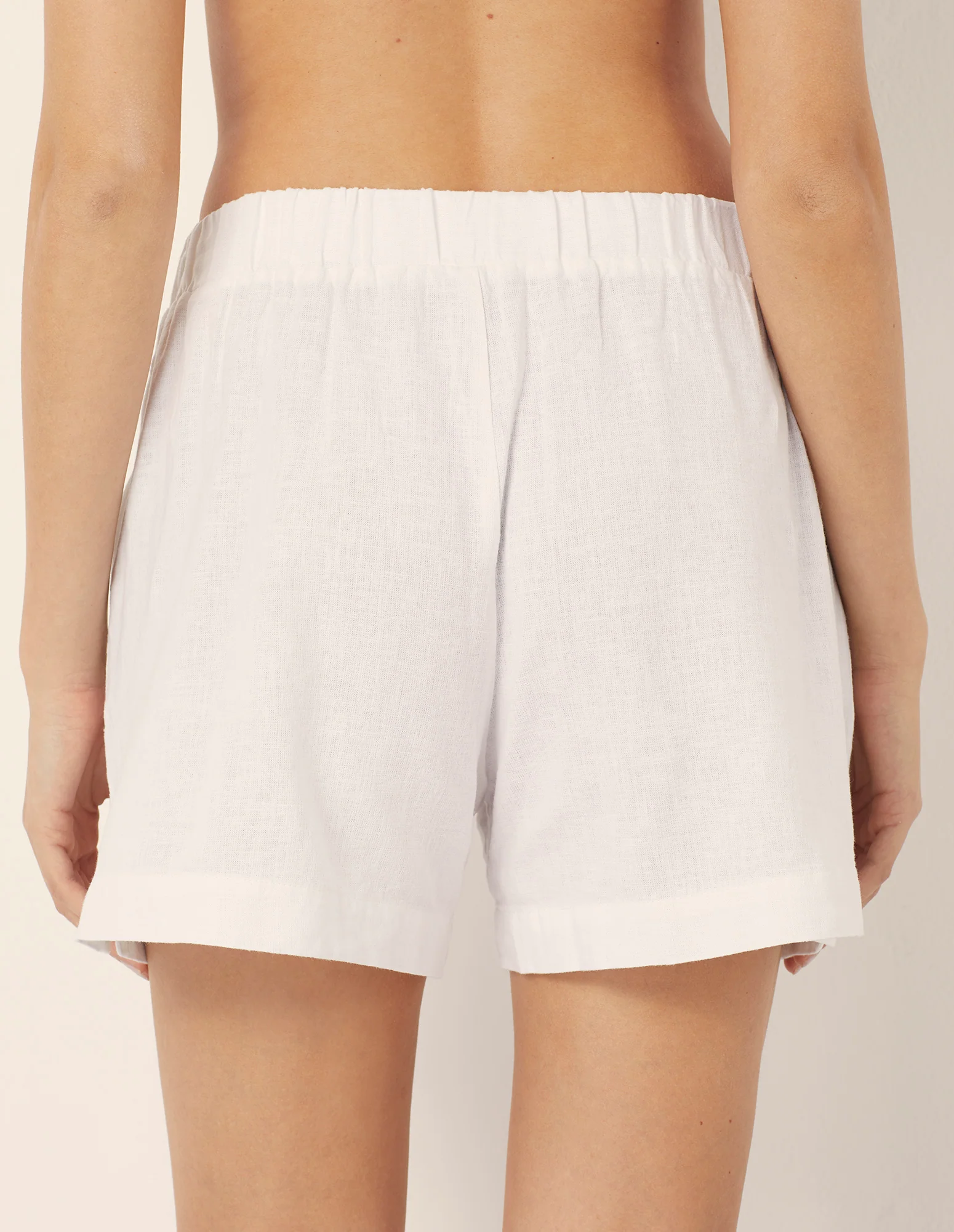 Pantalone corto con pince Cotton Linen - Image 3